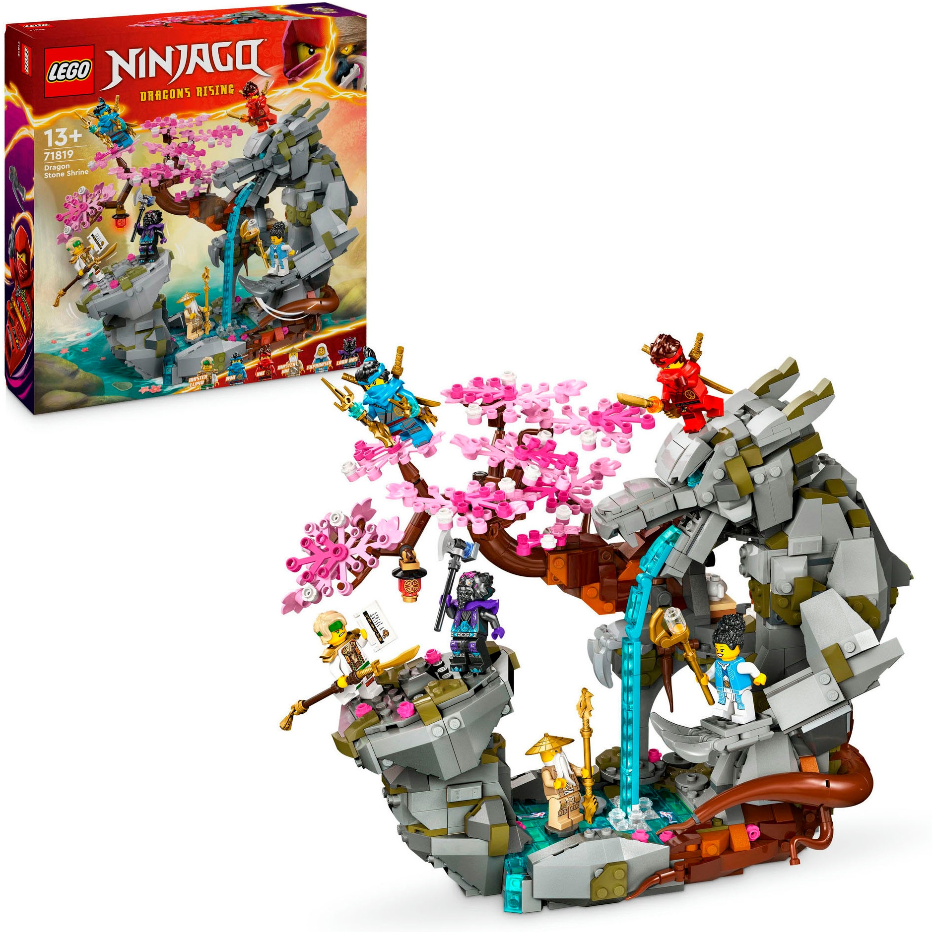 LEGO Kinder Konstruktionsspielsteine "Drachenstein-Tempel (71819), LEGO NINJAGO", bunt, Kunststoff, Spielbausteine, Made in Europe
