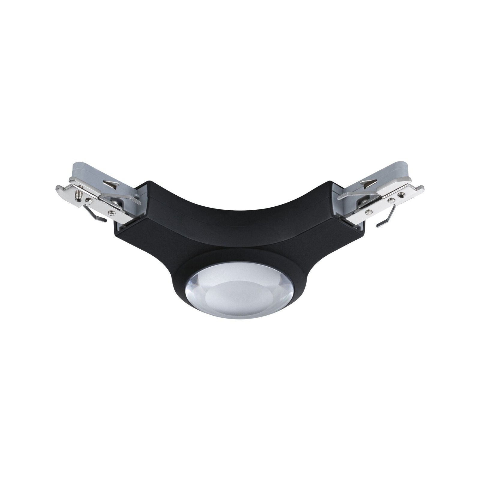 PAULMANN Schienensystem-Verbinder "URail Verbinder L-Stück beleuchtet 141x141mm 5,3W Chrom matt", B:12,3cm H:2,7cm T:8,8cm, schwarz,