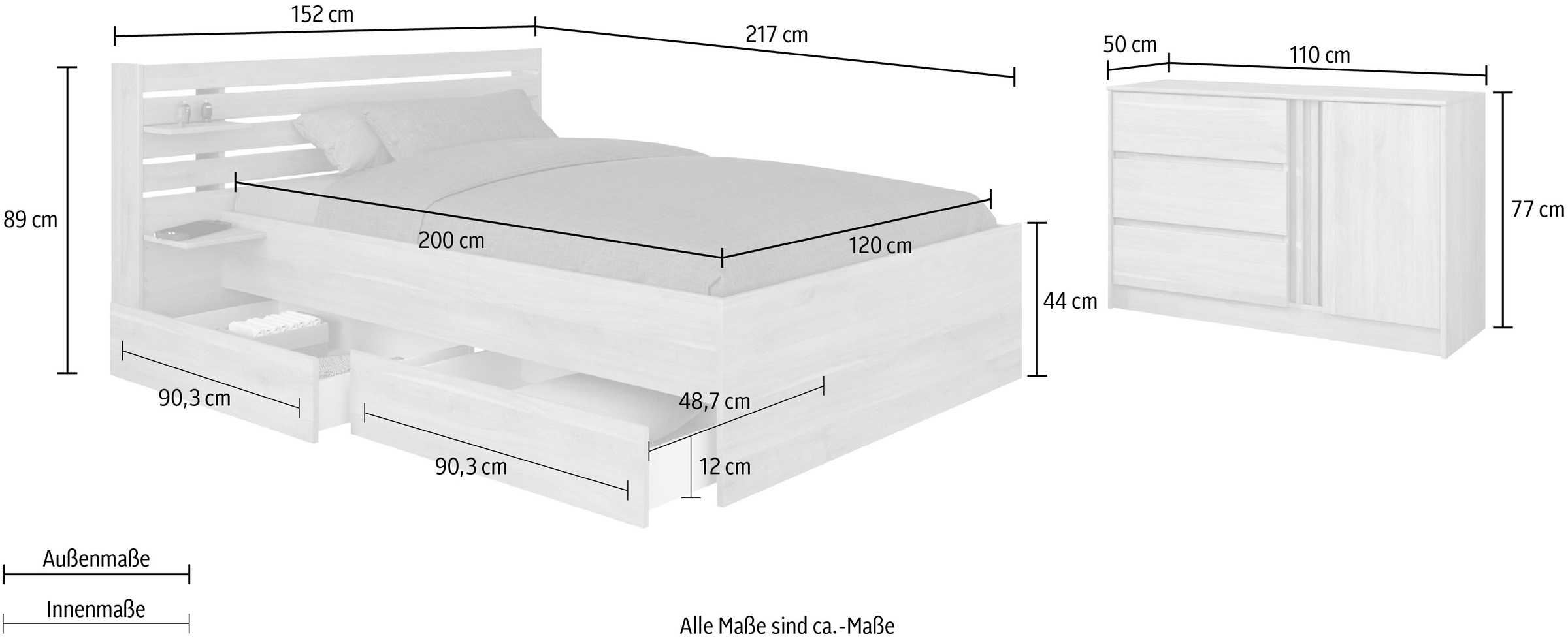 Parisot Schlafzimmer-Set »Escale 17« Set, 2 tlg.