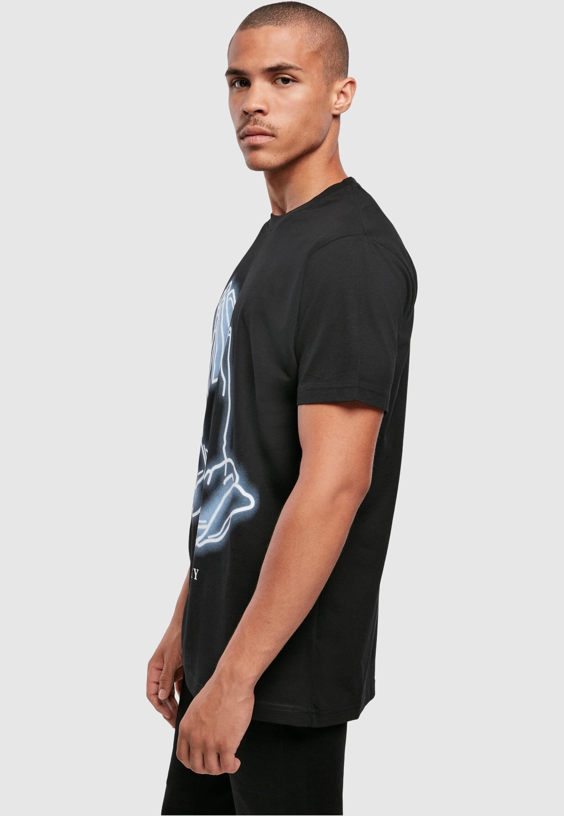 MisterTee T-Shirt »MisterTee Herren Pray Glow Tee«, (1 tlg.)