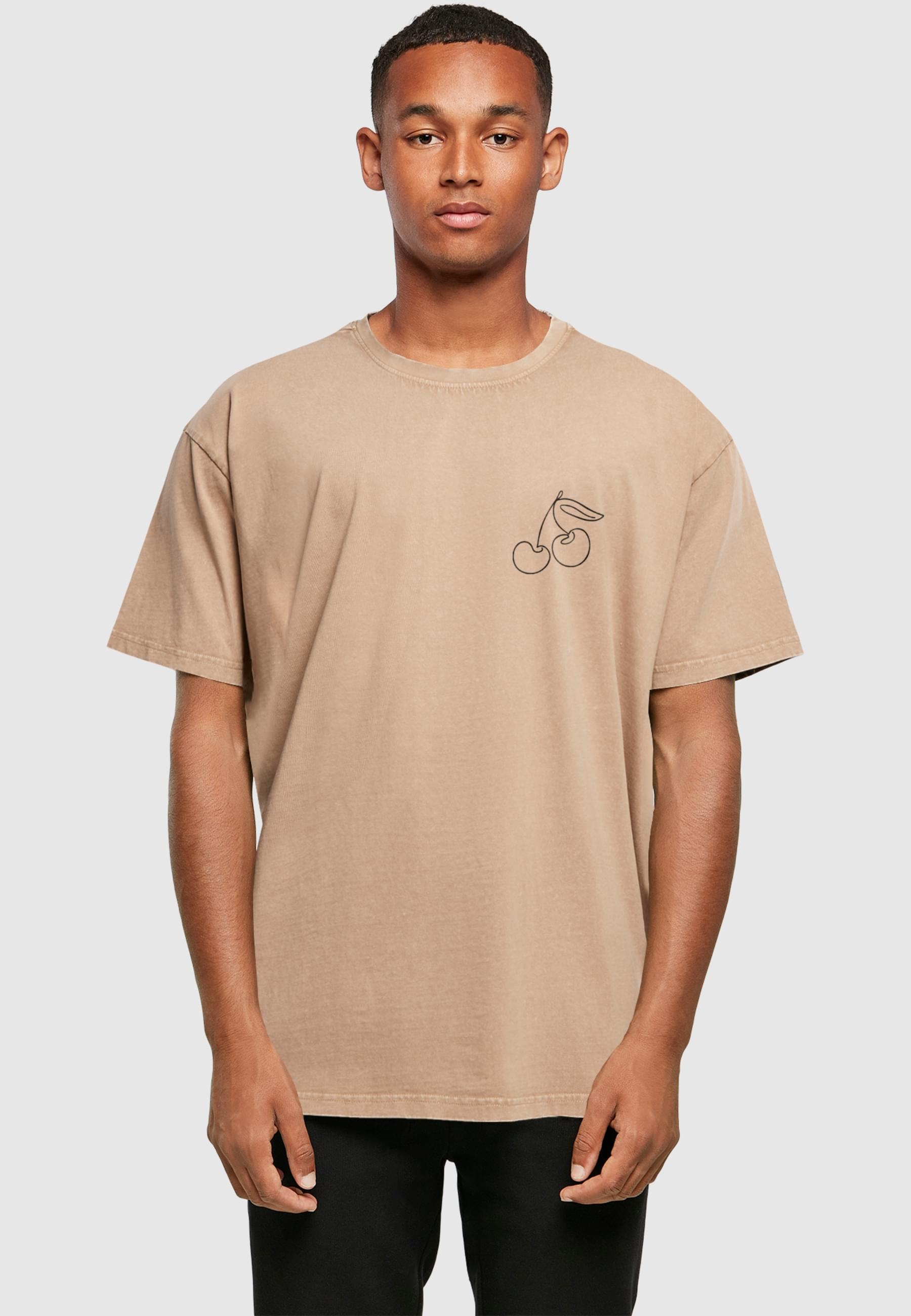 Merchcode T-Shirt »Merchcode Herren Cherry Acid Washed Oversize Tee«, (1 tlg.)