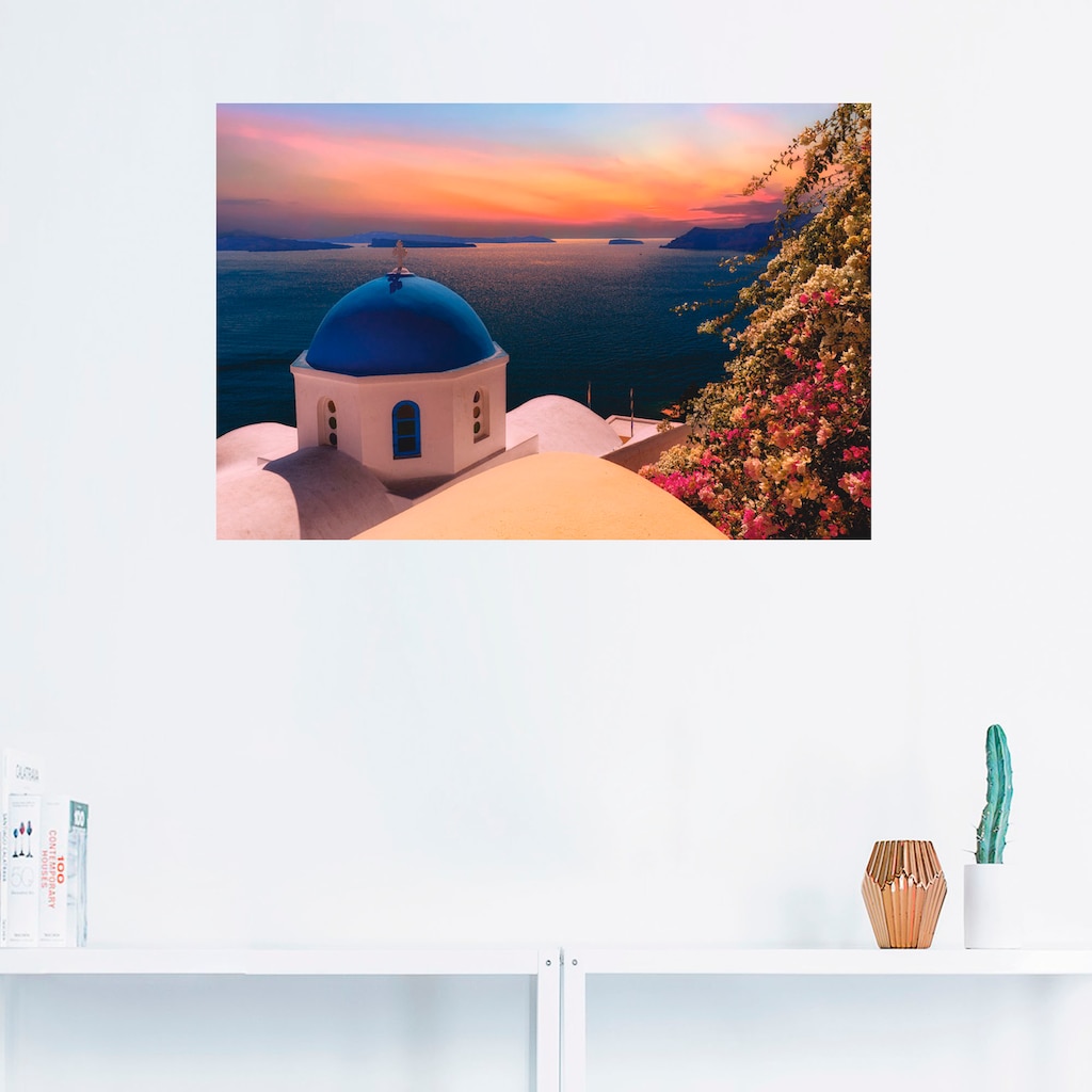 Artland Wandbild »Santorini«, Gewässer, (1 St.)