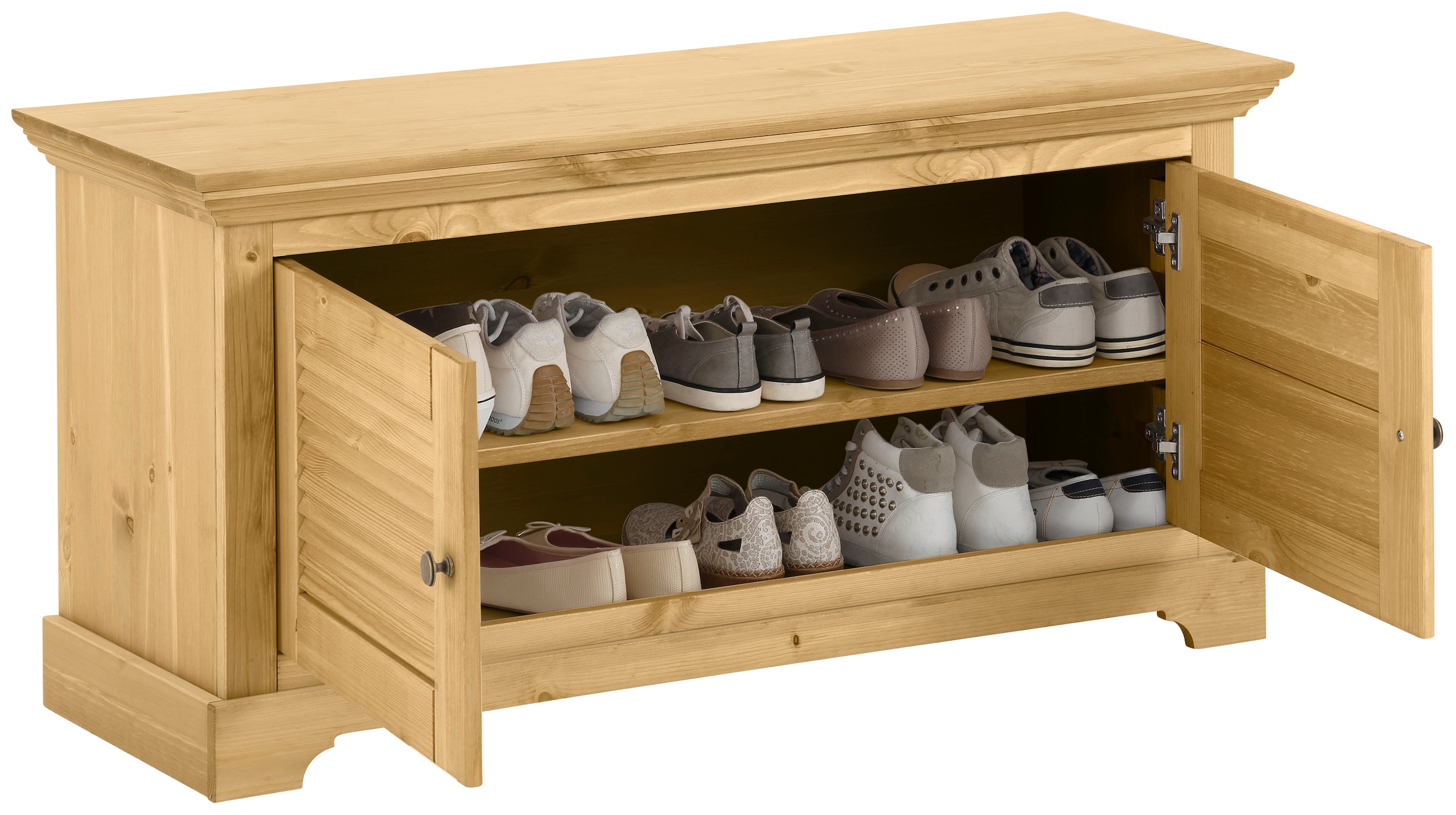 Home affaire Schuhbank »Ayanna«, Sitzbank aus massiver Kiefer, FSC®, Breite 94 cm, Sitzhöhe 53 cm