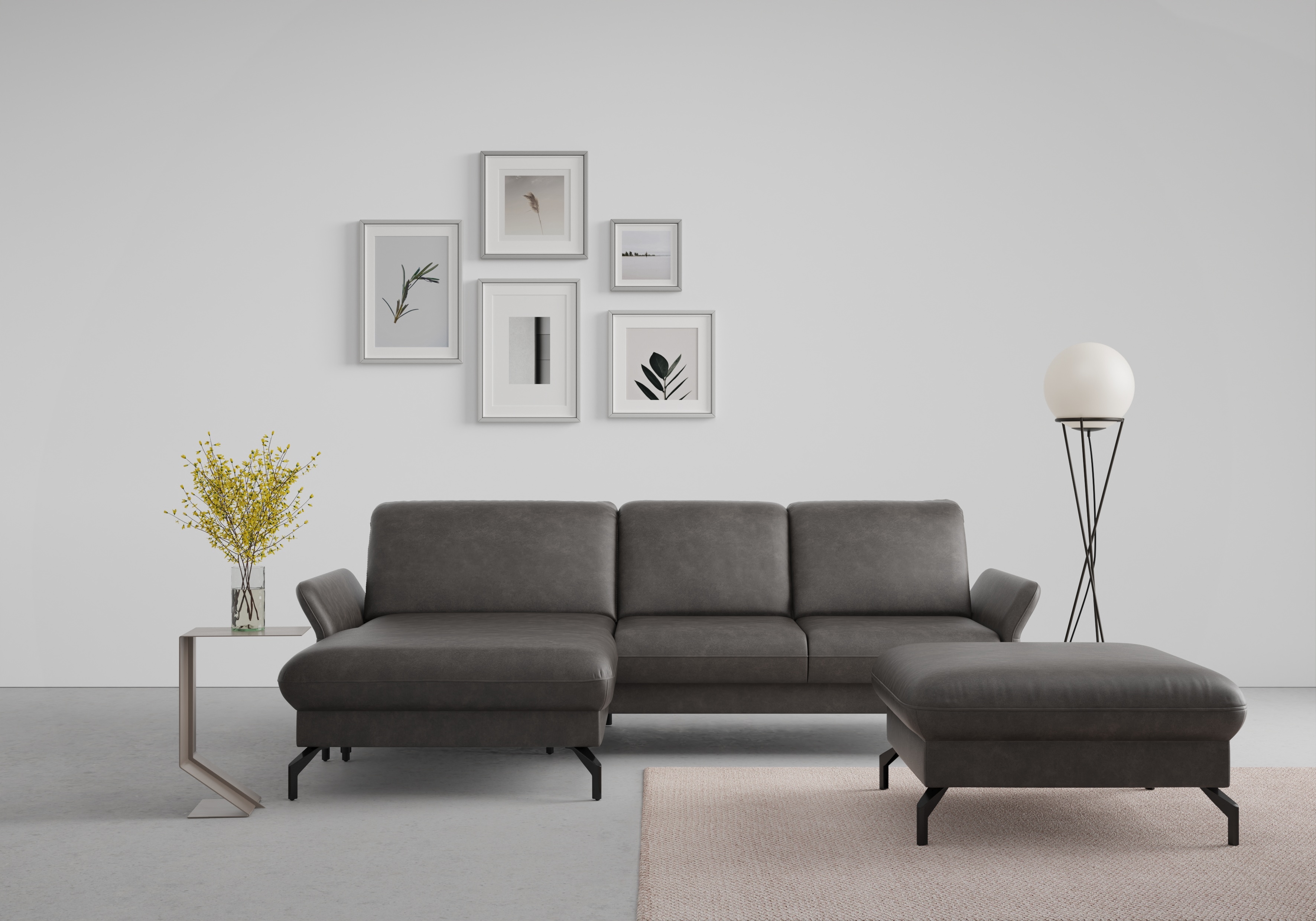 sit&more Ecksofa "Fashion L-Form" wahlweise mit Kopfteilverstellung und Vorziehsitz, motorisch