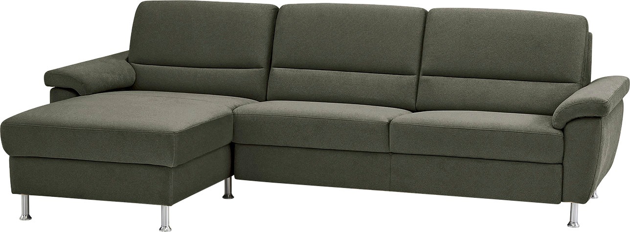 CALIZZA INTERIORS Ecksofa »Onyx L-Form«, Recamiere links oder rechts, wahlweise mit Bettfunktion, Breite 270 cm