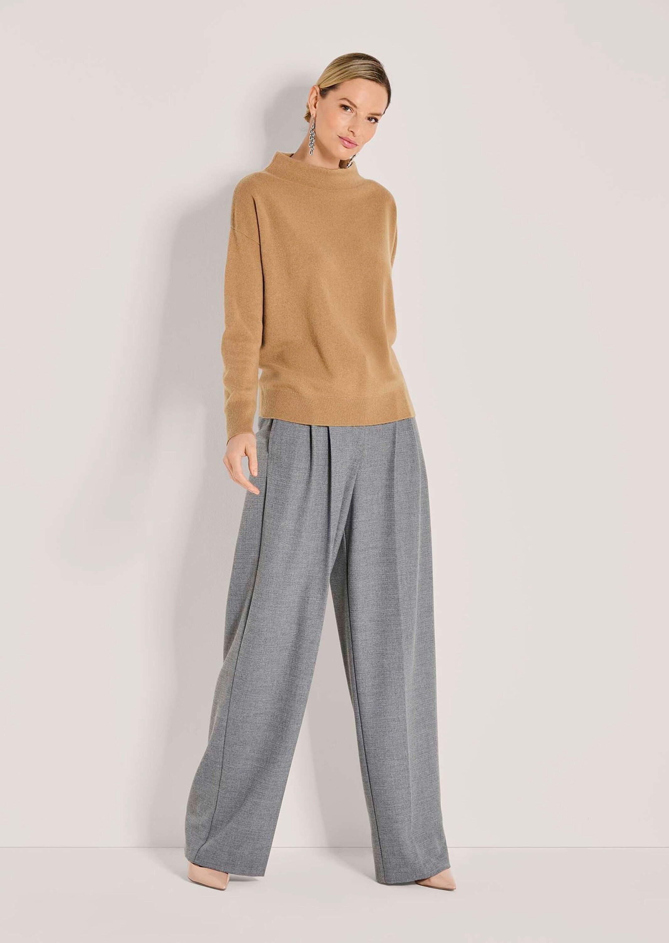 MADELEINE Longpullover »Kaschmirpullover Eleganter Strickpullover mit Stehkragen« Reines Kaschmir