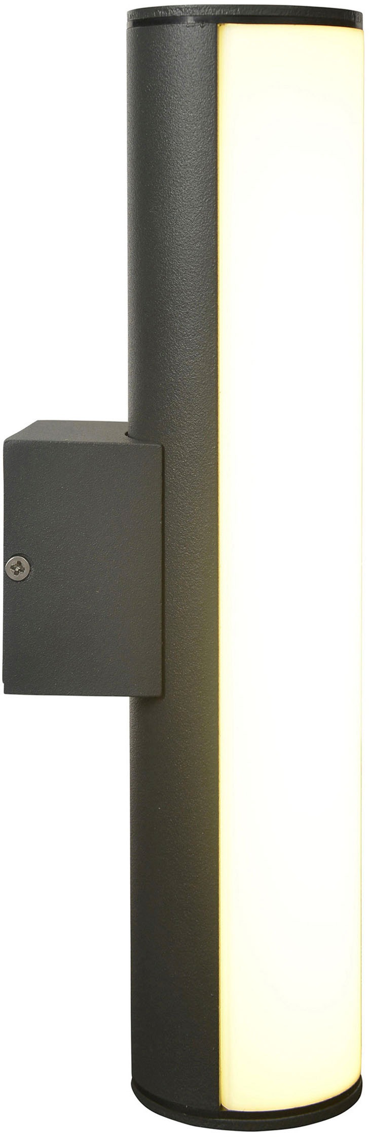 näve LED Außen-Wandleuchte »Flair«, 1 flammig, Aluminium dunkelgrau Länge 30cm IP54 warmweißes Licht