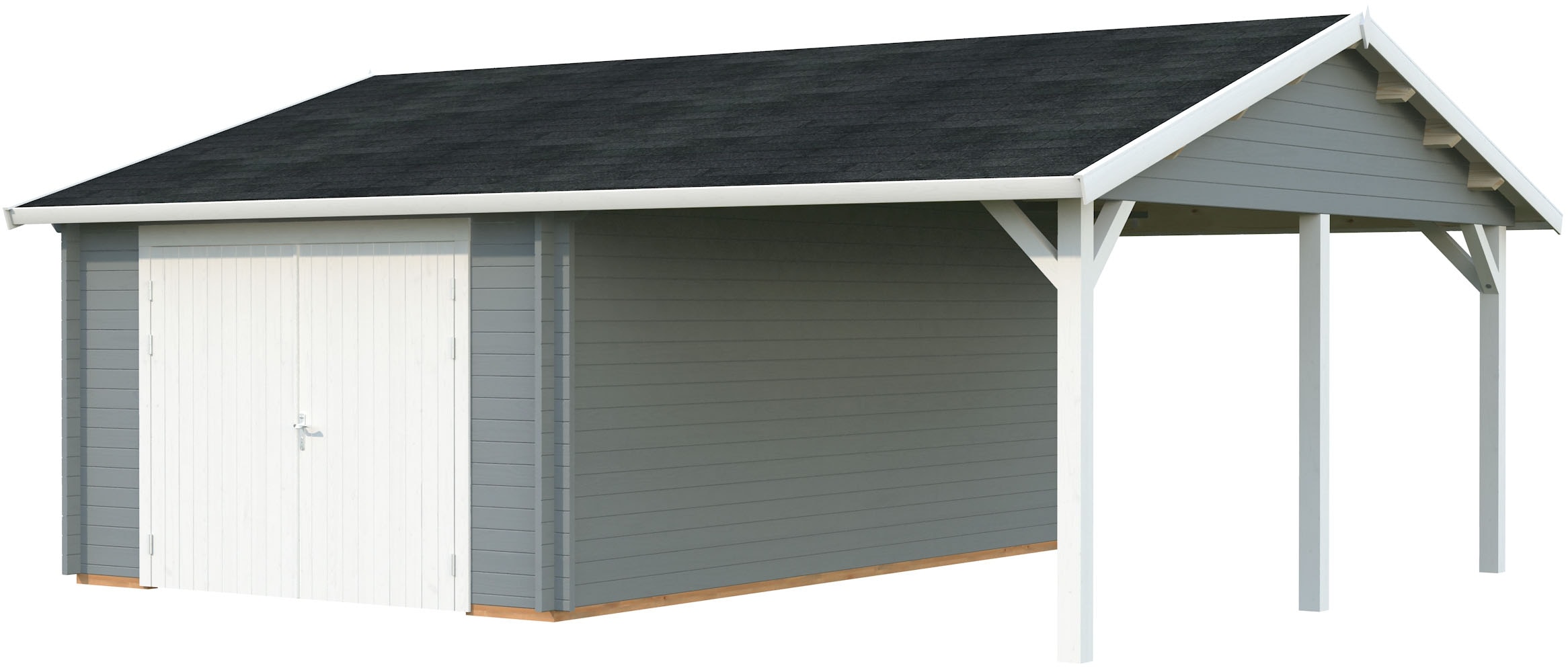 Palmako Garage "Roger, mit Holztor" BxTxH: 703x619x316 cm
