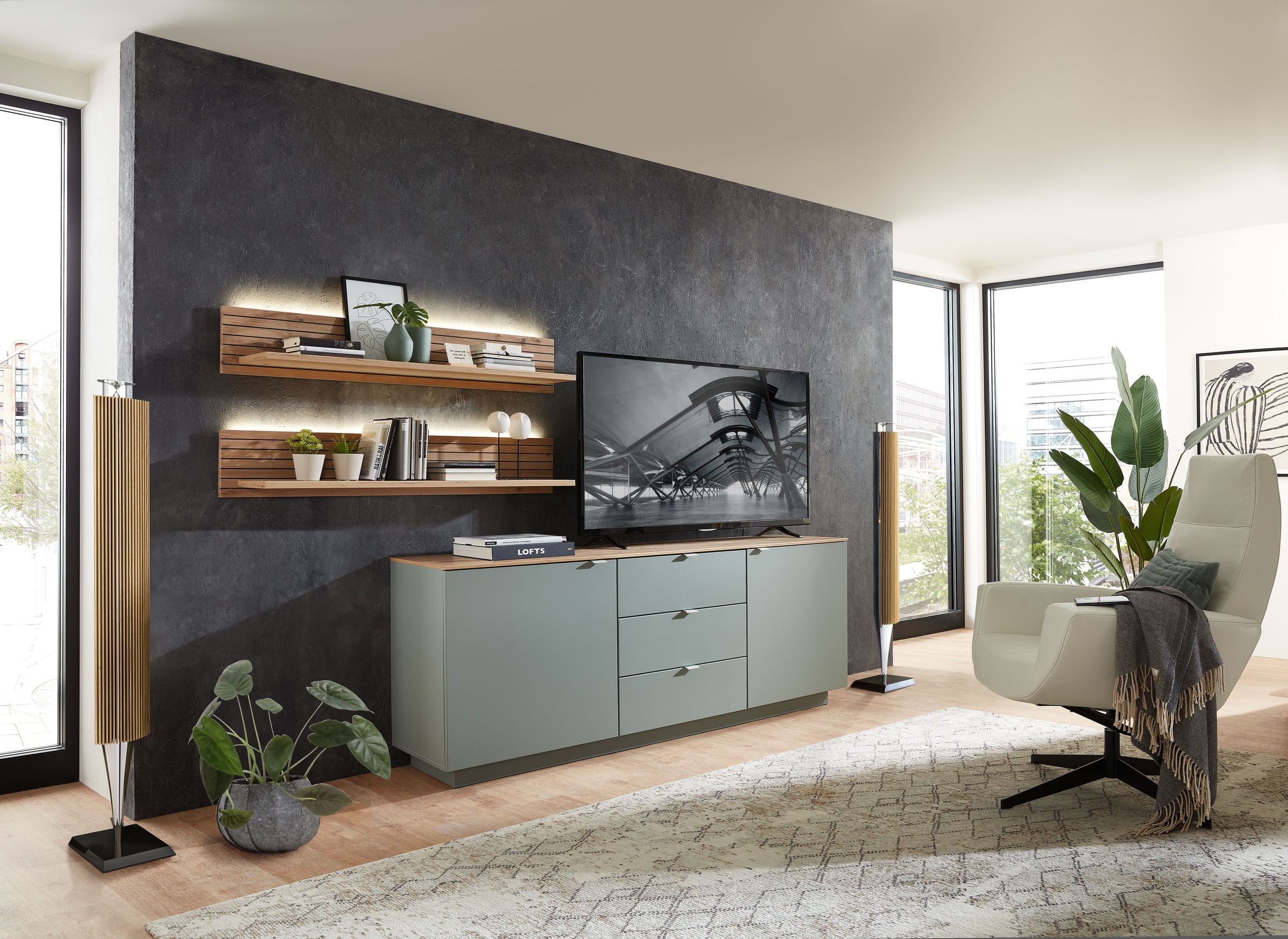 Innostyle Wandboard »Core, Wandbord Maße B/H/T 120x22x23 cm«, (1 St.), Wandbord mit 1 Boden inkl. LED Beleuchtung