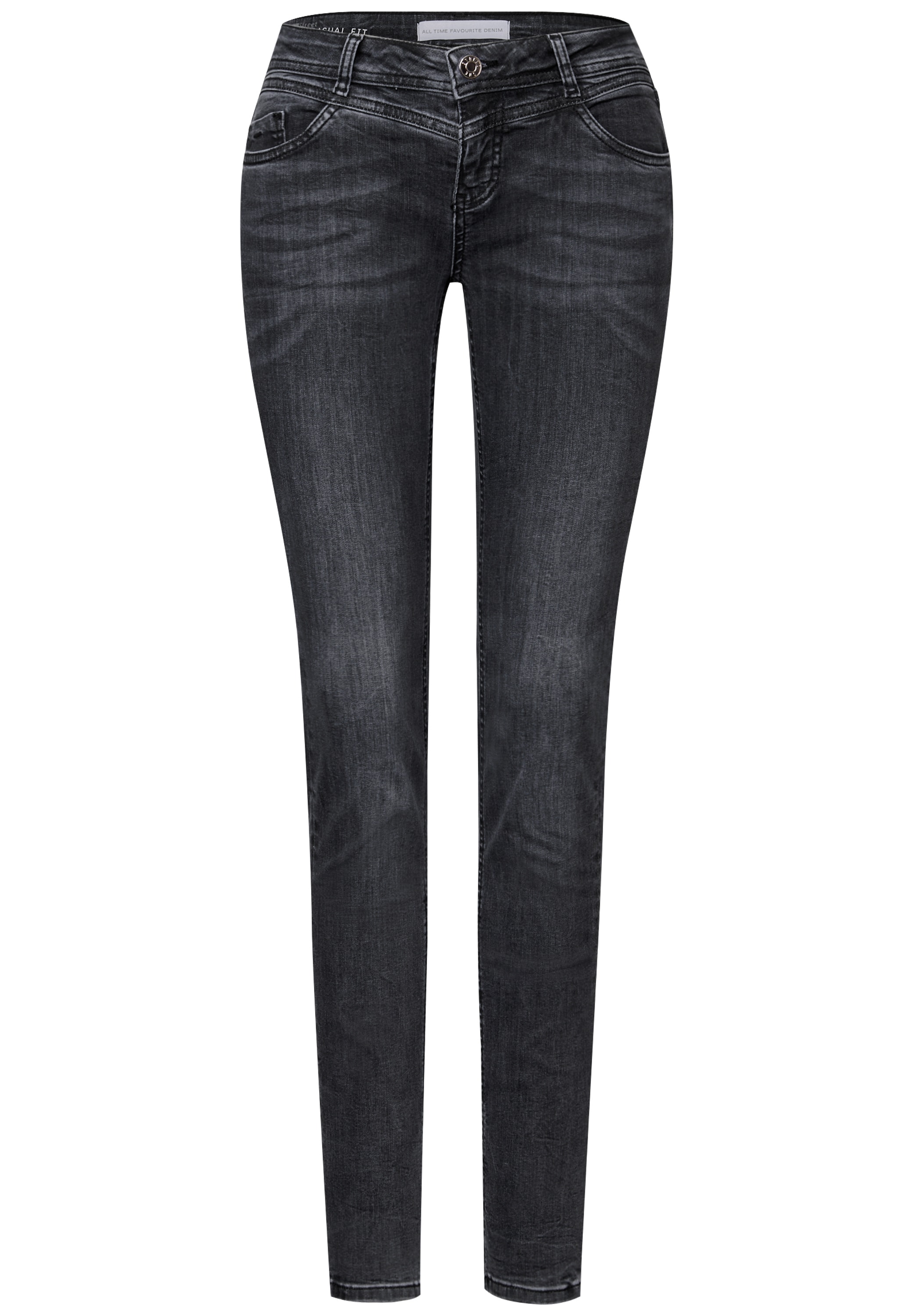 STREET ONE Comfort-fit-Jeans, in grauer Waschung