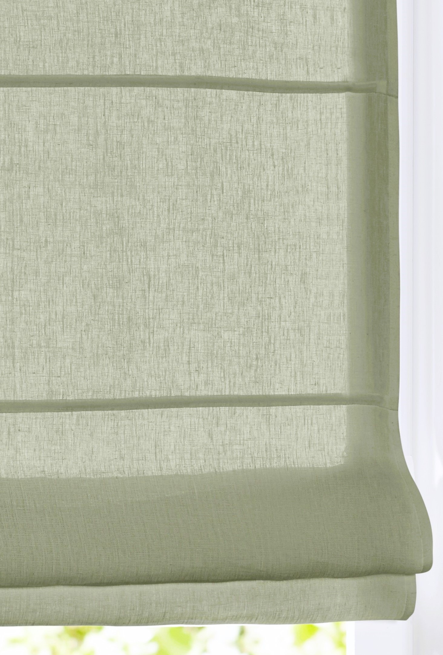 Thumbnail - Kutti Raffrollo "Metis" mit Hakenaufhängung ohne Bohren einfarbig, blickdicht, 100% Leinen, mit Edelstahlhaken, pflegele...
