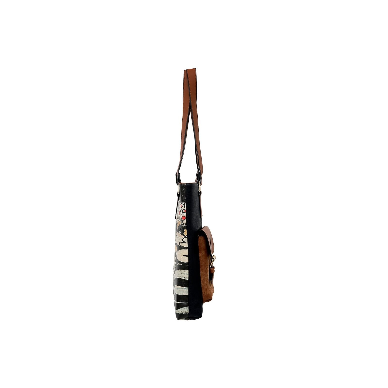 DOGO Umhängetasche »Multi Pocket Bag Shopper-Tasche The Swan Softly Sleeps Damen«, Vegan