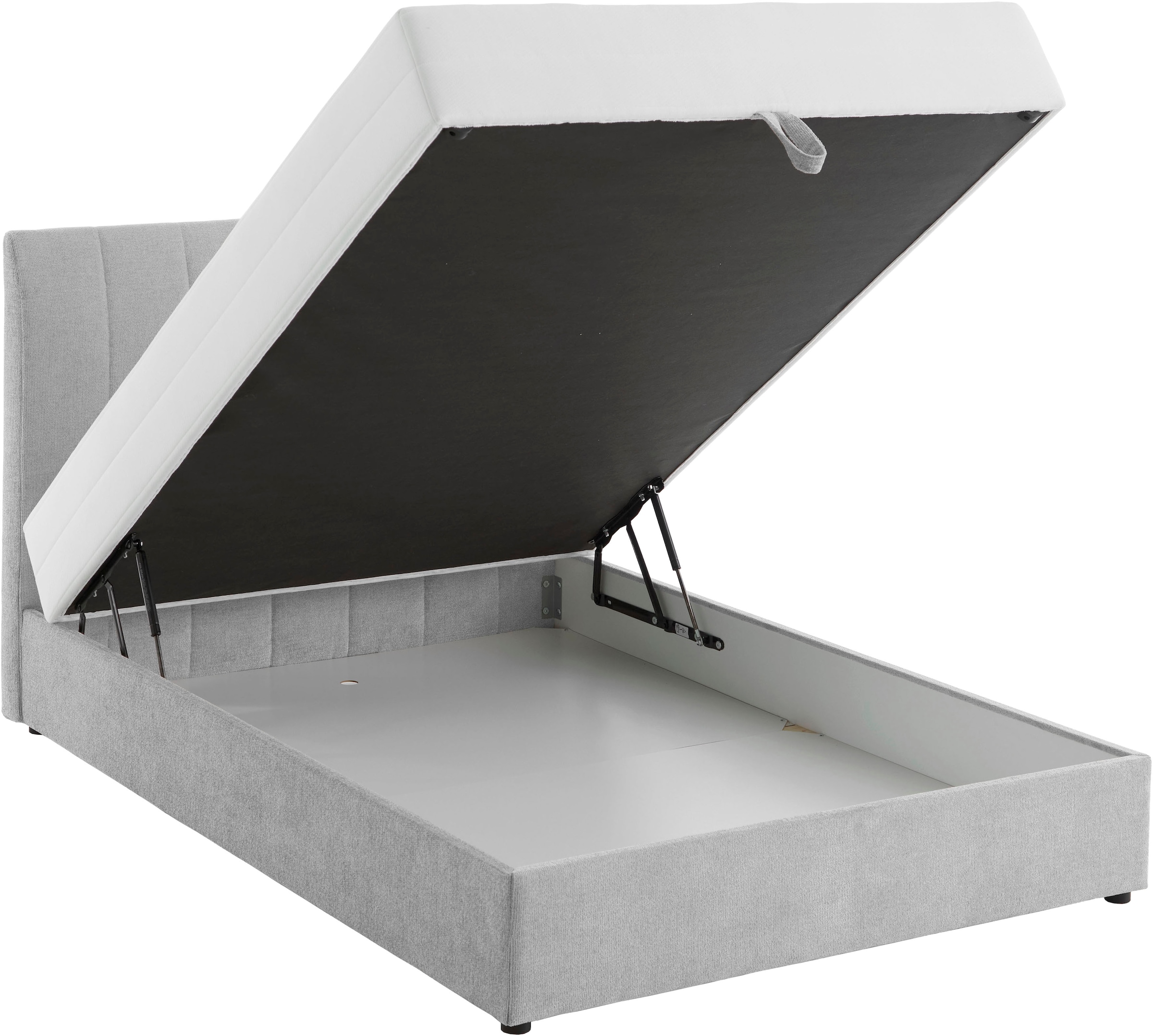 ATLANTIC home collection Boxbett »ALISIA«, mit Taschenfederkern, Bettkasten und Kissenrolle im Originalbezug