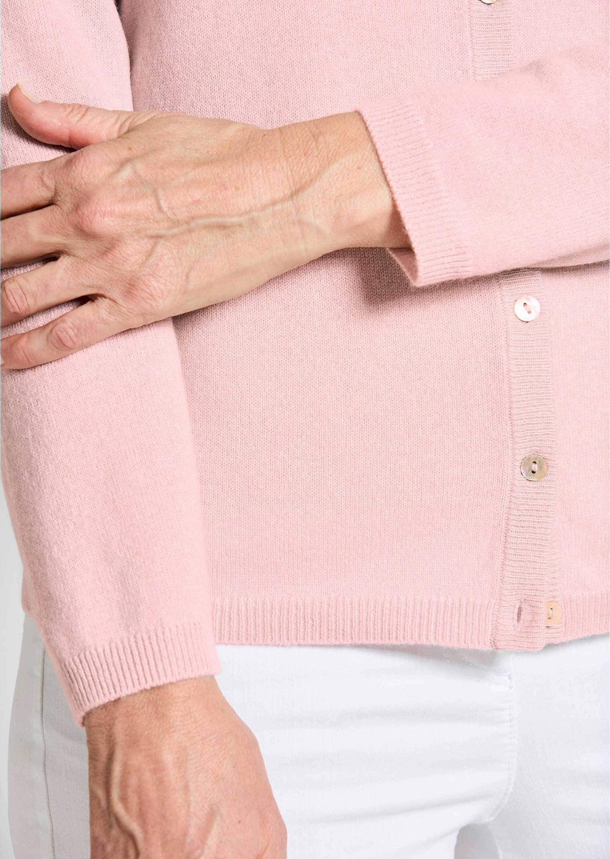 GOLDNER Strickjacke »Kaschmirstrickjacke mit Rundhalsausschnitt Kaschmirstrickjacke mit Rundhalsausschnitt«