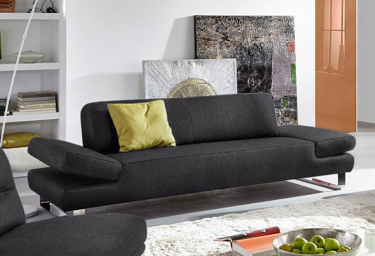 W.SCHILLIG 2-Sitzer "taboo Designsofa mit hohem Sitzkomfort, Breite 202cm, Sitztiefe 59cm" mit Normaltiefe, inklusive Armlehnenverstellung