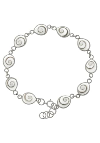 Armband »925 Silber mit Muschel weiß«