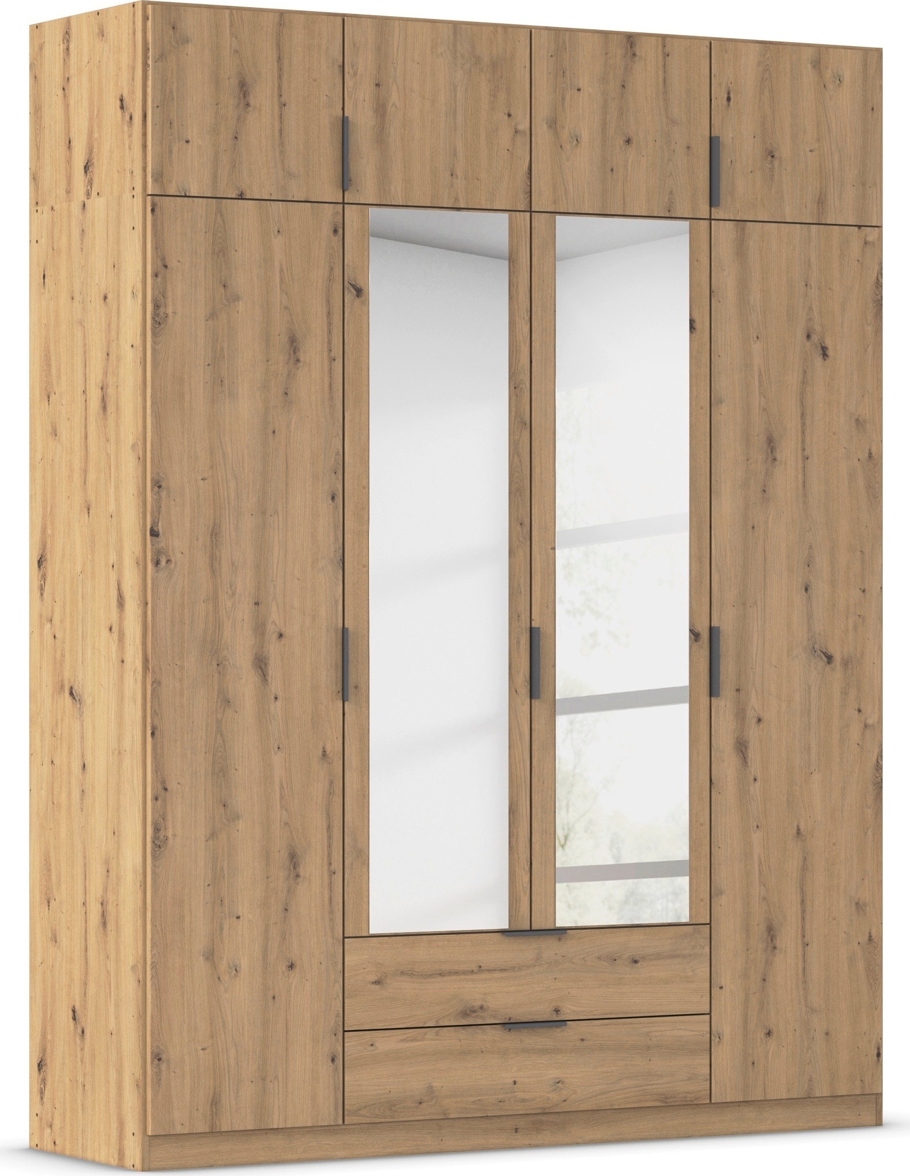 rauch Kleiderschrank "Drehtürenschrank Schrank Garderobe Ankleide Schlafzimmer LAGOA" 3 verschiedene Ausstattungen BASIC/CLASSIC/PREMIUM (inkl. SOFT-CLOSE), geräumige Schubladen, 3 Breiten, optional mit Aufsatz MADE IN GERMANY