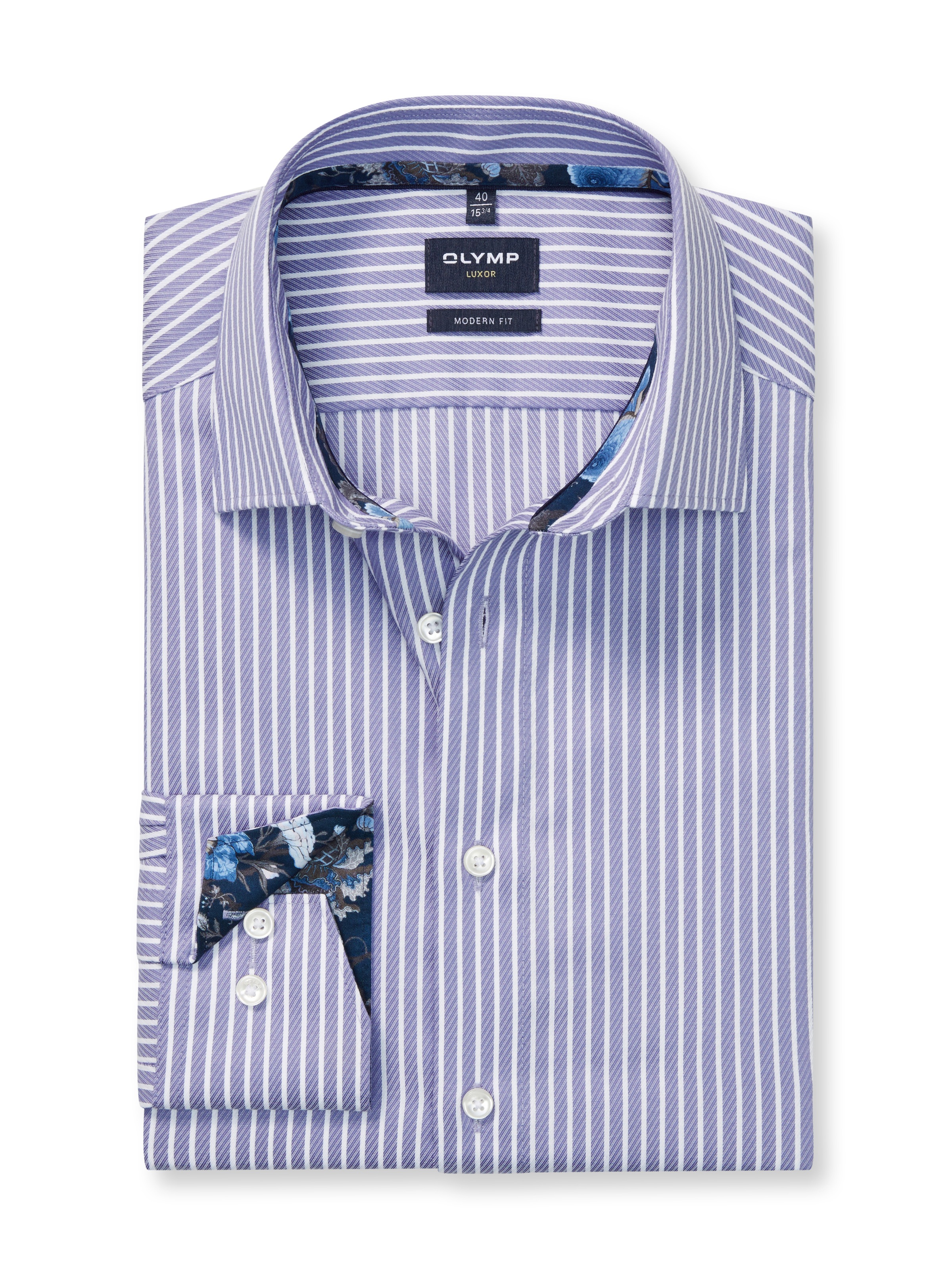 OLYMP Langarmhemd "Luxor modern fit", modern fit, gestreift, Businesshemd, günstig online kaufen
