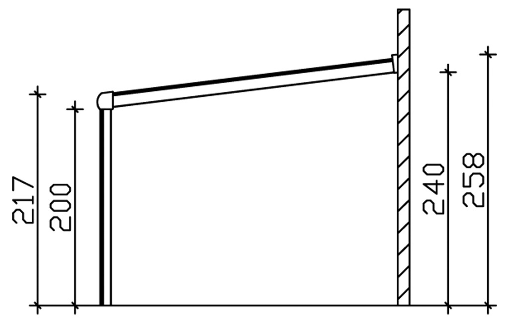 Skanholz Terrassendach »Modena«, 434 cm Breite, verschiedene Tiefe