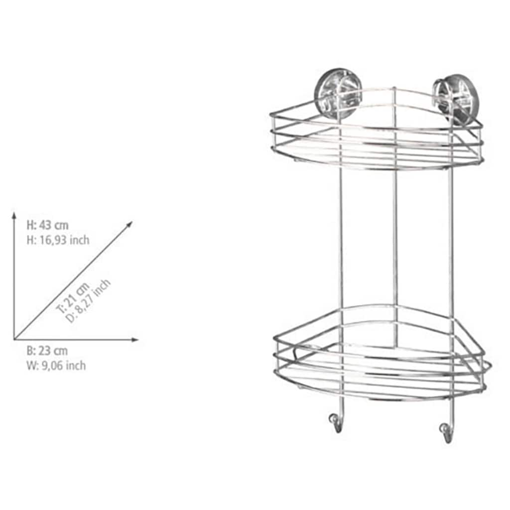 WENKO Duschablage »Vacuum-Loc 2 Etagen«, 2 Etagen