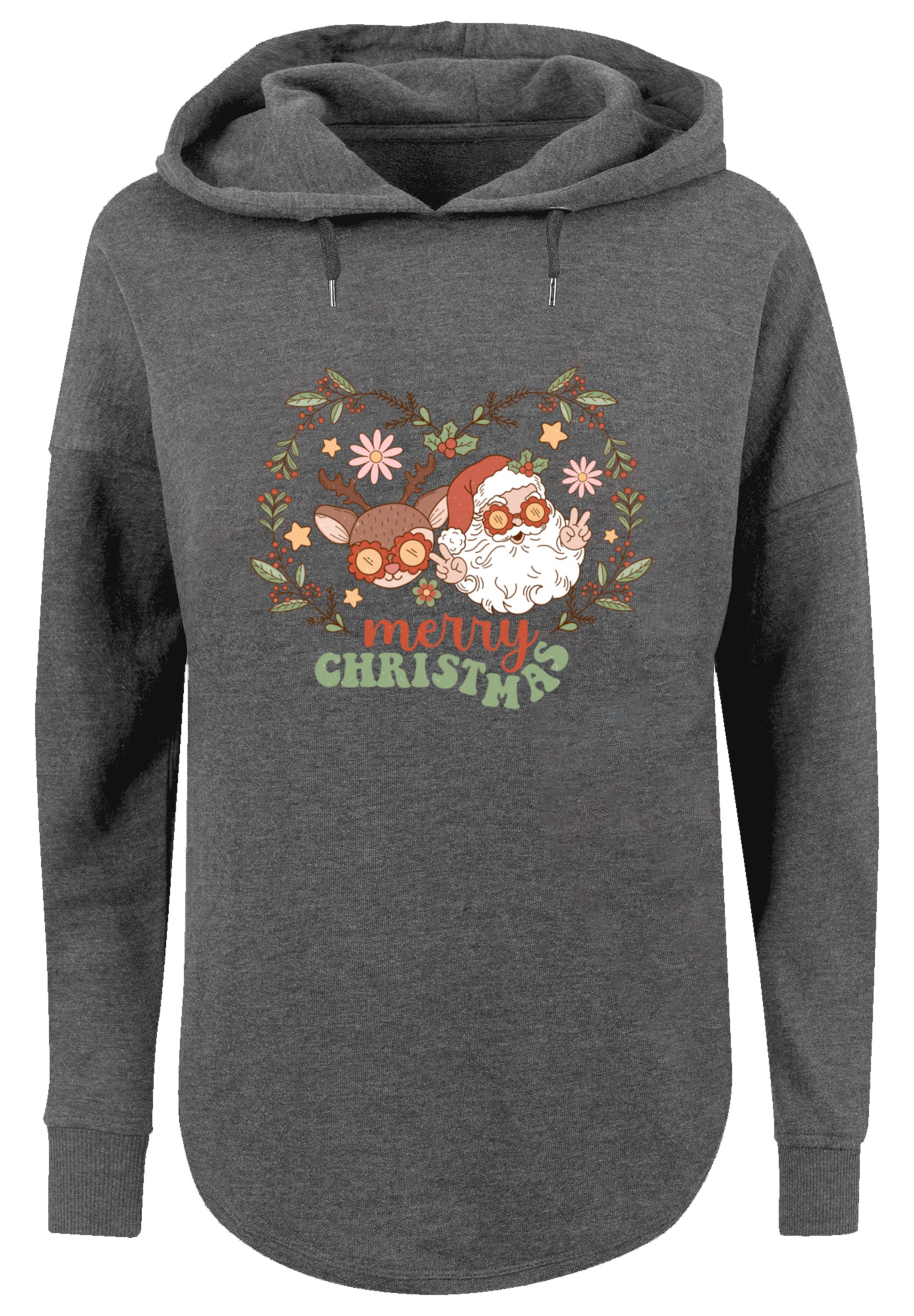 F4NT4STIC Kapuzenpullover »Weihnachten Hippie Santa And Reindeer«, Premium Qualität, Weihnachts-Kollection