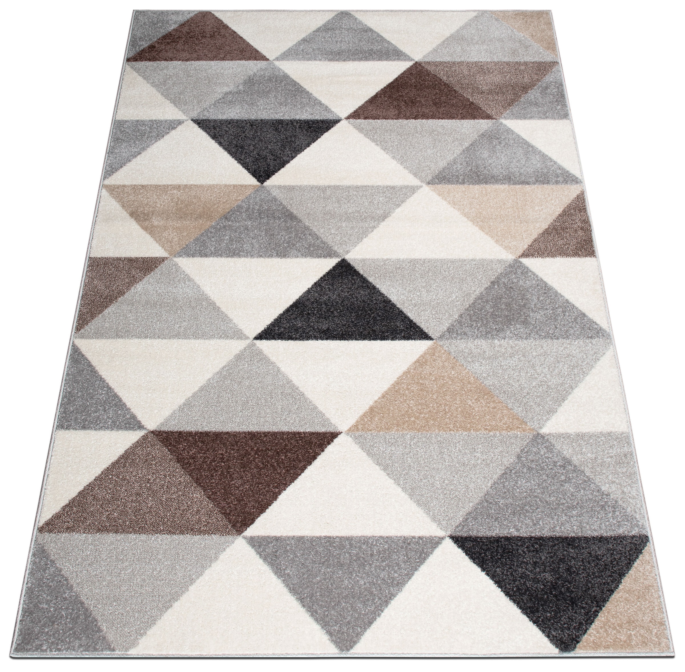 my home Teppich »Berlad Geo«, rechteckig, 9 mm Höhe, mit besonders weichem Flor, Kurzflor, modernes geometrisches Design