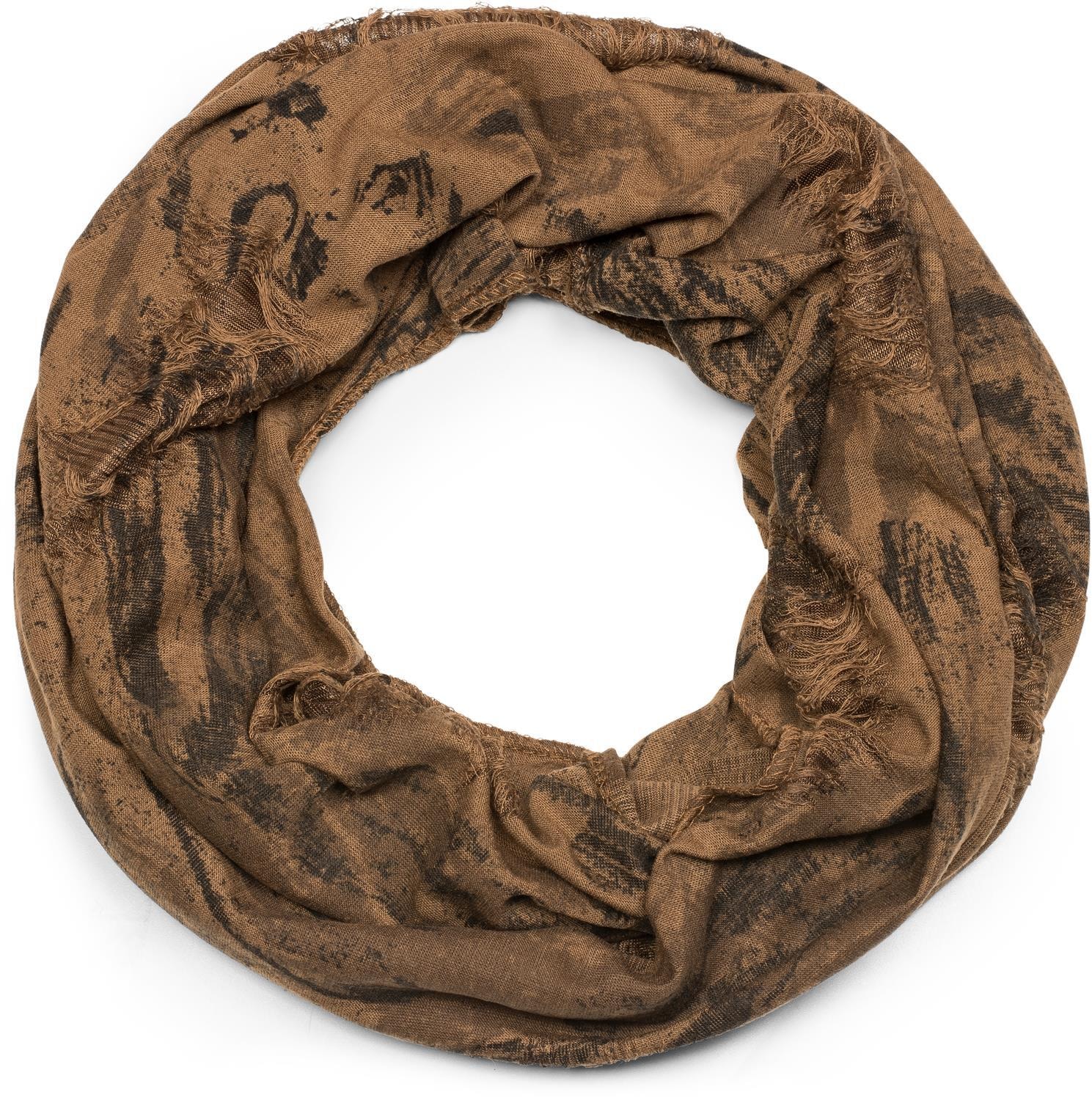 styleBREAKER Loop "Gemusterter Loop Schal im Destroyed used Look" 1 Stk. günstig online kaufen