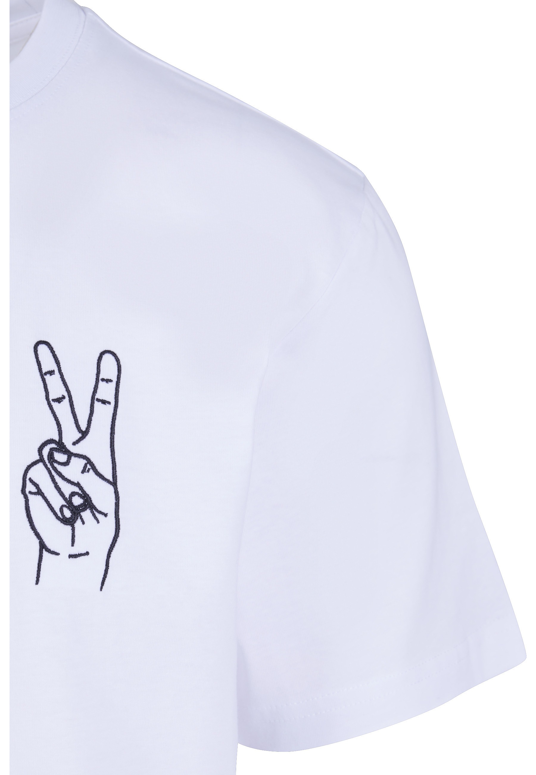 MisterTee T-Shirt »MisterTee Herren Peace Sign Tee EMB« 1 Stk.
