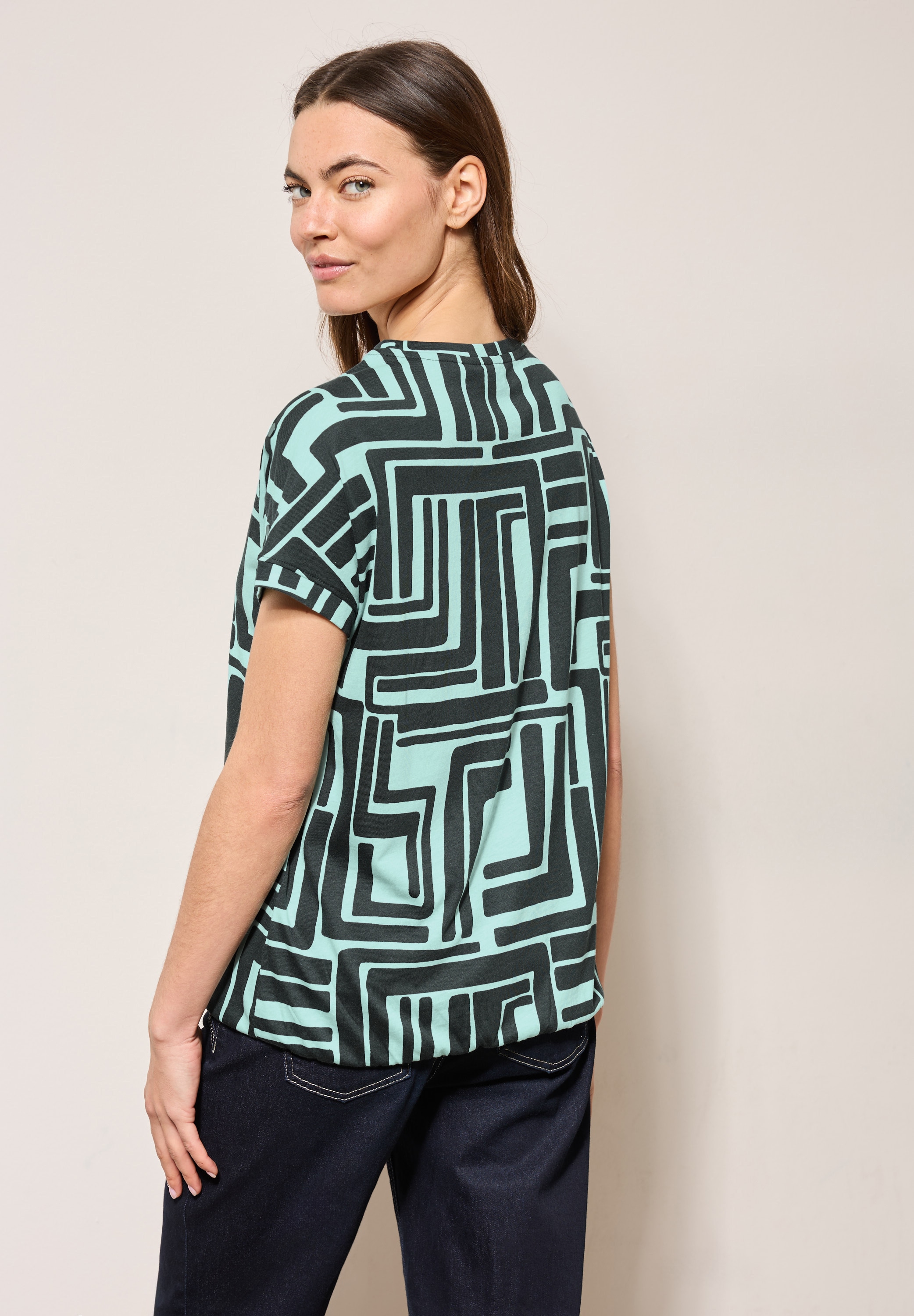 Cecil T-Shirt, mit U-Boot-Ausschnitt