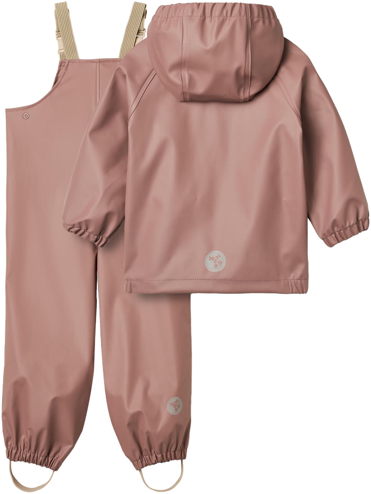 WHEAT Regenjacke »Rainwear Charlie«, (Set, 2 St.), mit Kapuze, wasserdicht, mit Reflektoren und passender Latzhose