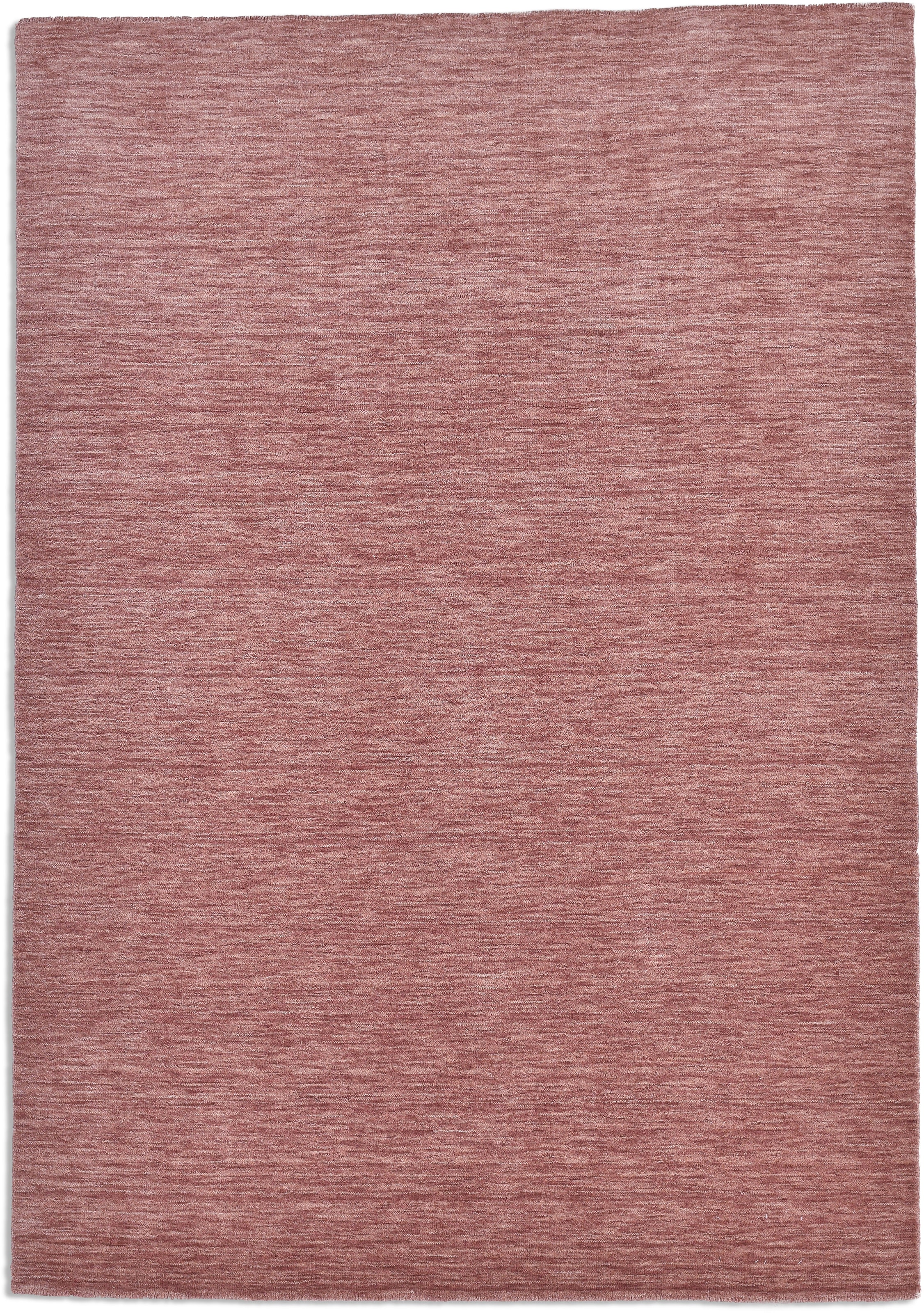 THEKO Wollteppich »Holi«, rechteckig, Uni-Farben, leicht meliert, reine  Wolle, handgewebt mit Knüpfoptik kaufen | BAUR