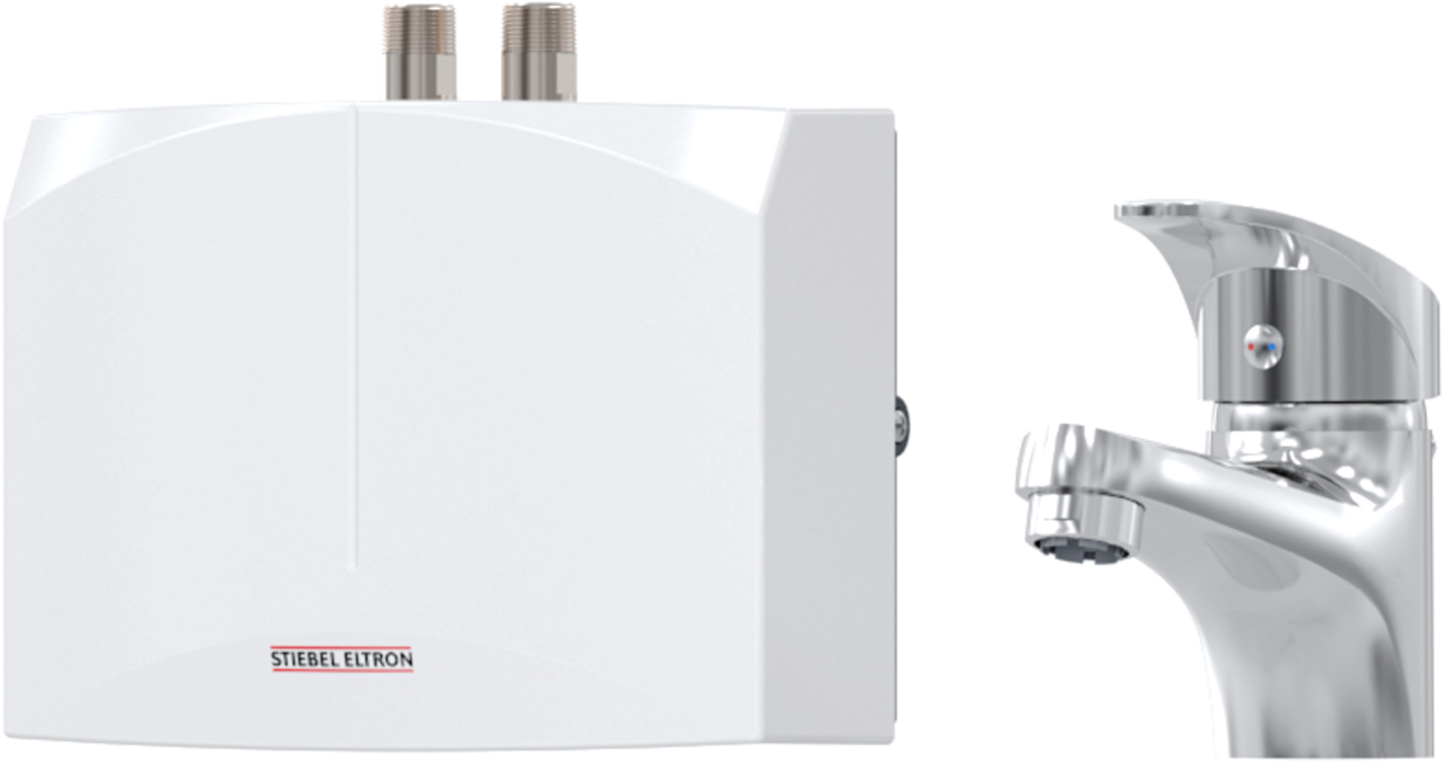 STIEBEL ELTRON Klein-Durchlauferhitzer "DNM 3 + MAE-W Einhebelmischer für Handwaschbecken, 3,5 kW, mit Stecker" Set, hydraulisch, sofort handwarmes Wasser (ca. 35C)