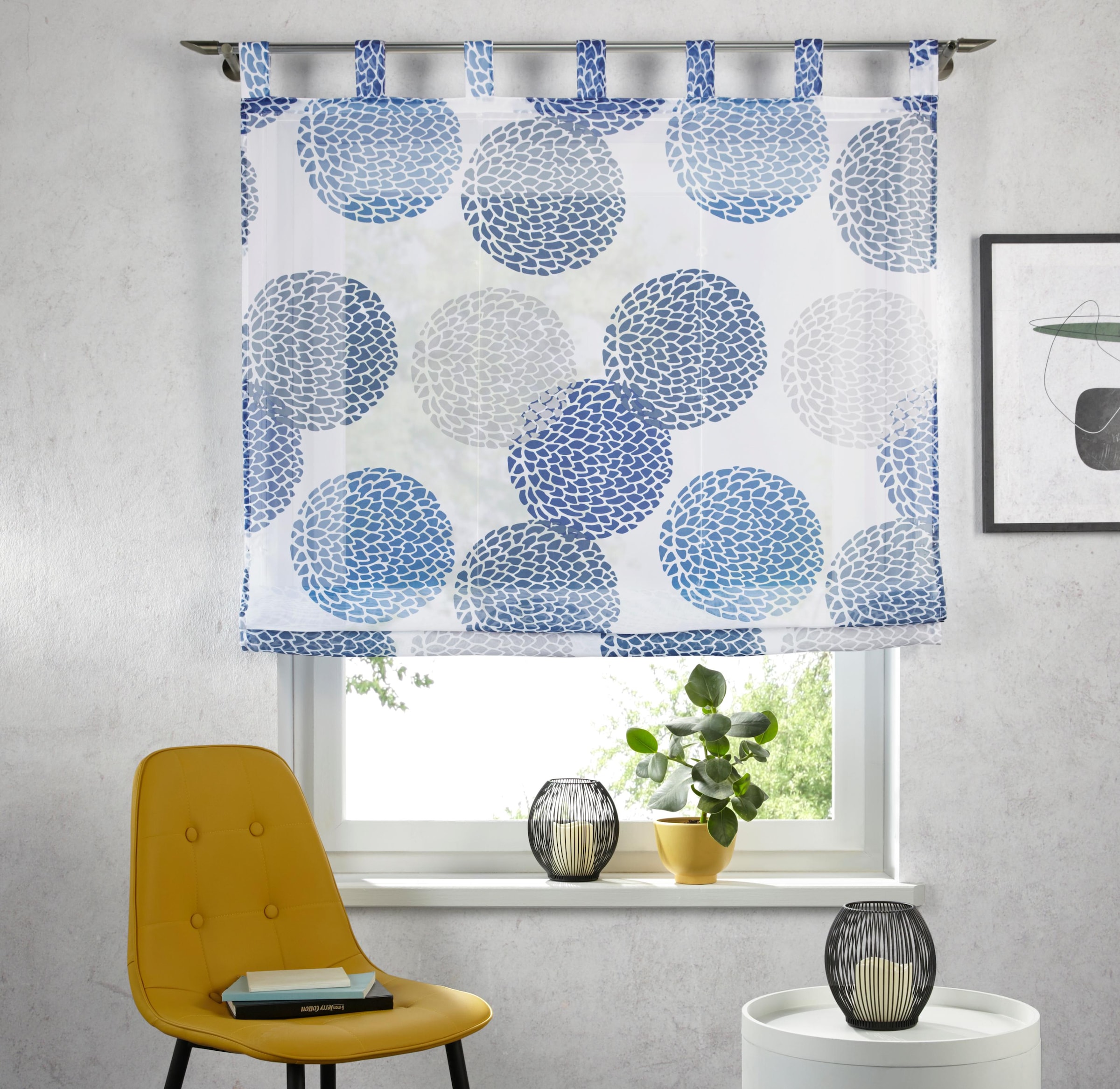 my home Raffrollo »Belem«, mit Schlaufen, Transparent, Voile, Polyester