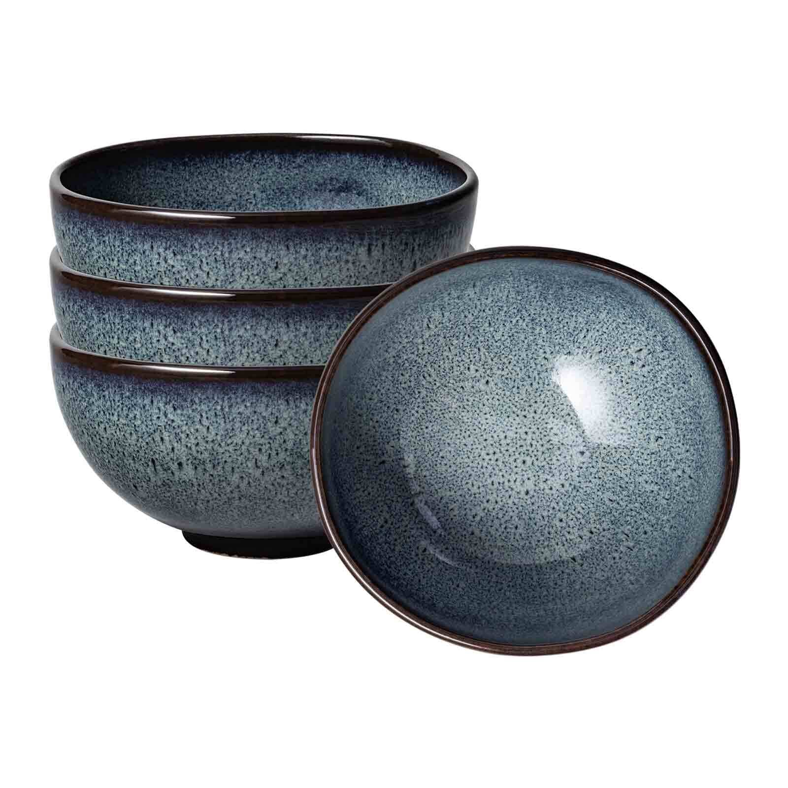 Schale "Suppenbol Lave 280 ml 4er Set grau", B/H/L: 12,8cm, grau, LIKE. BY VILLEROY & BOCH, Schüsseln