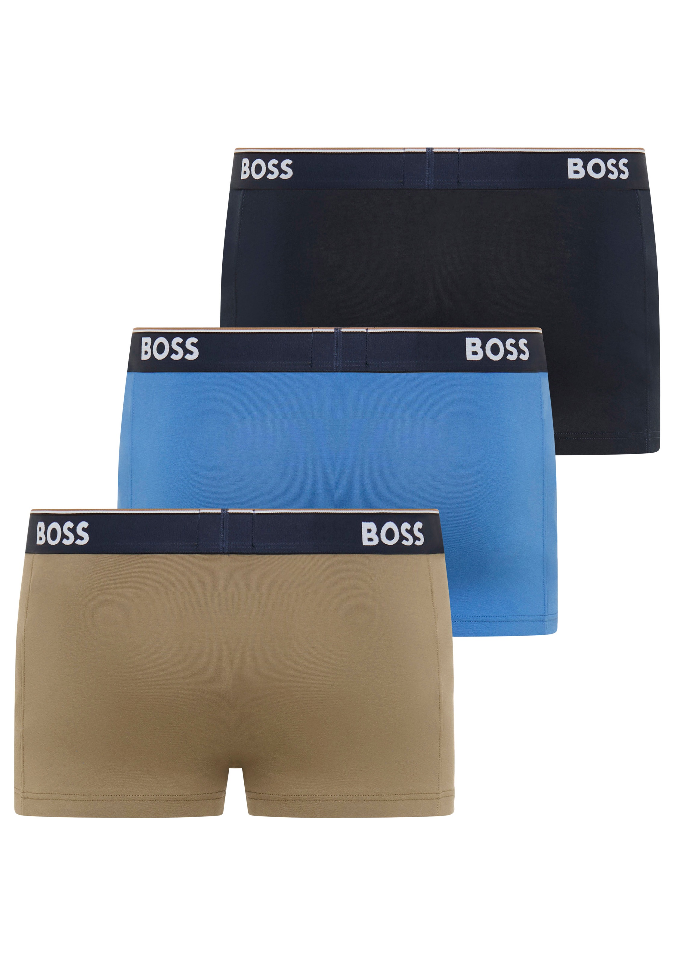 BOSS Trunk Packung, 3 Stk. aus Stretch-Baumwolle mit Logo-Bund, mittlere Bu günstig online kaufen