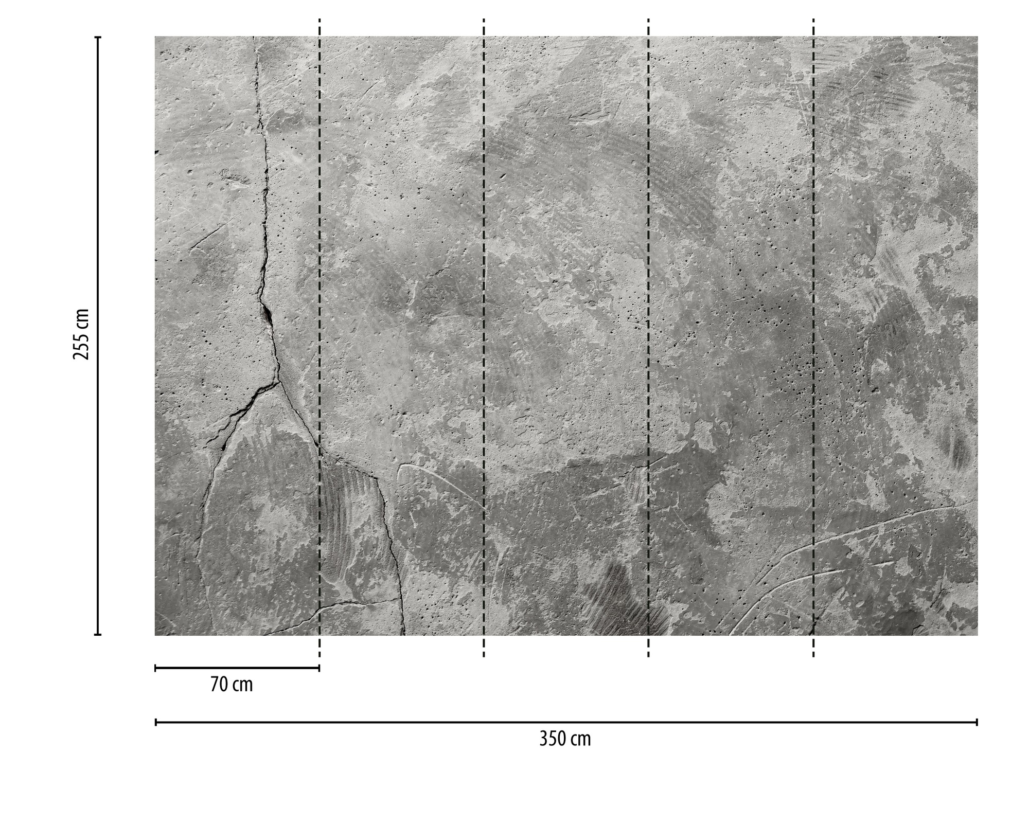 A.S. Création Vliestapete »Fototapete Betonoptik Grau Industrielles Wandmotiv« matt strukturiert