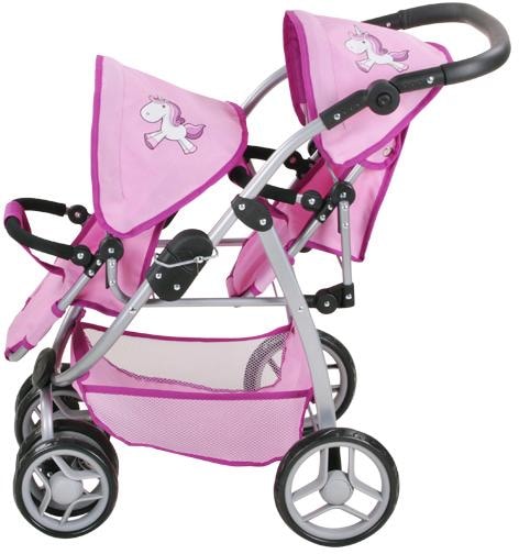 Knorrtoys® Puppen-Zwillingsbuggy »Buggy Big Twin, UMA. Das Einhorn«