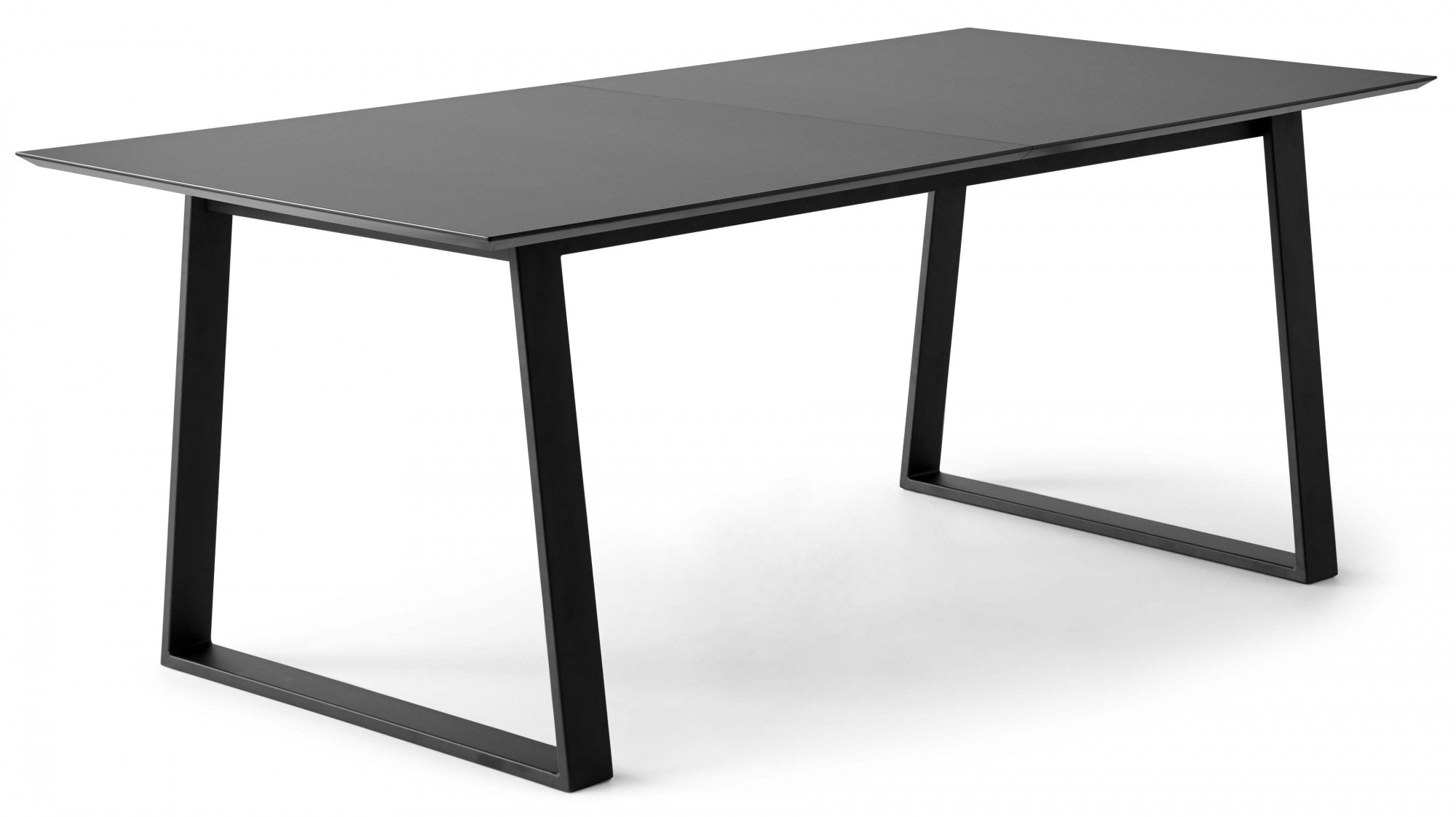 Hammel Furniture "Meza Designtisch mit Auszugsfunktion und 2 Einlegeplatten" 1 Stk. tlg. rechteckige Tischplatte MDF, Trapez Metallgestell
