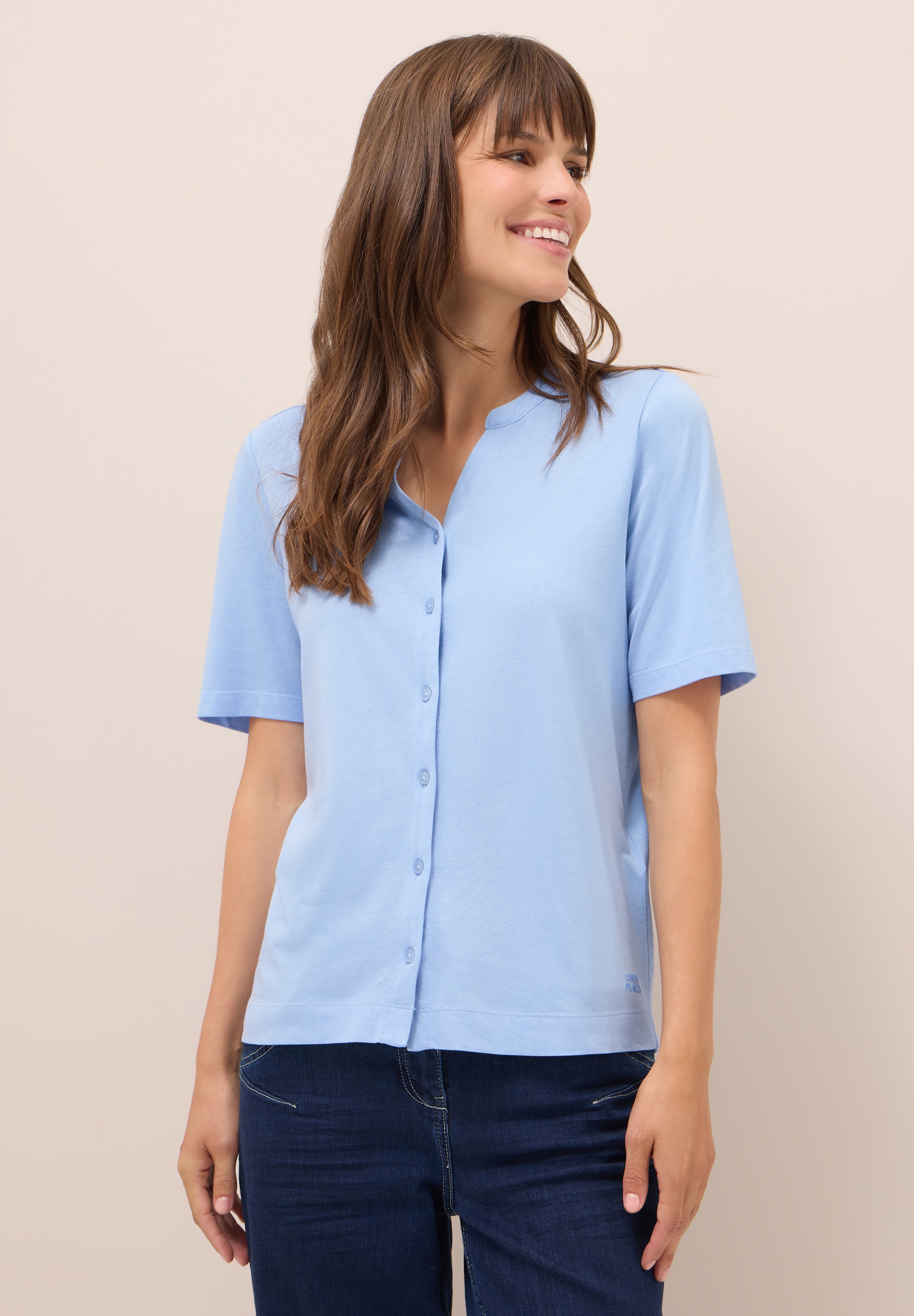 STREET ONE T-Shirt, aus Baumwolle mit Stretchante günstig online kaufen