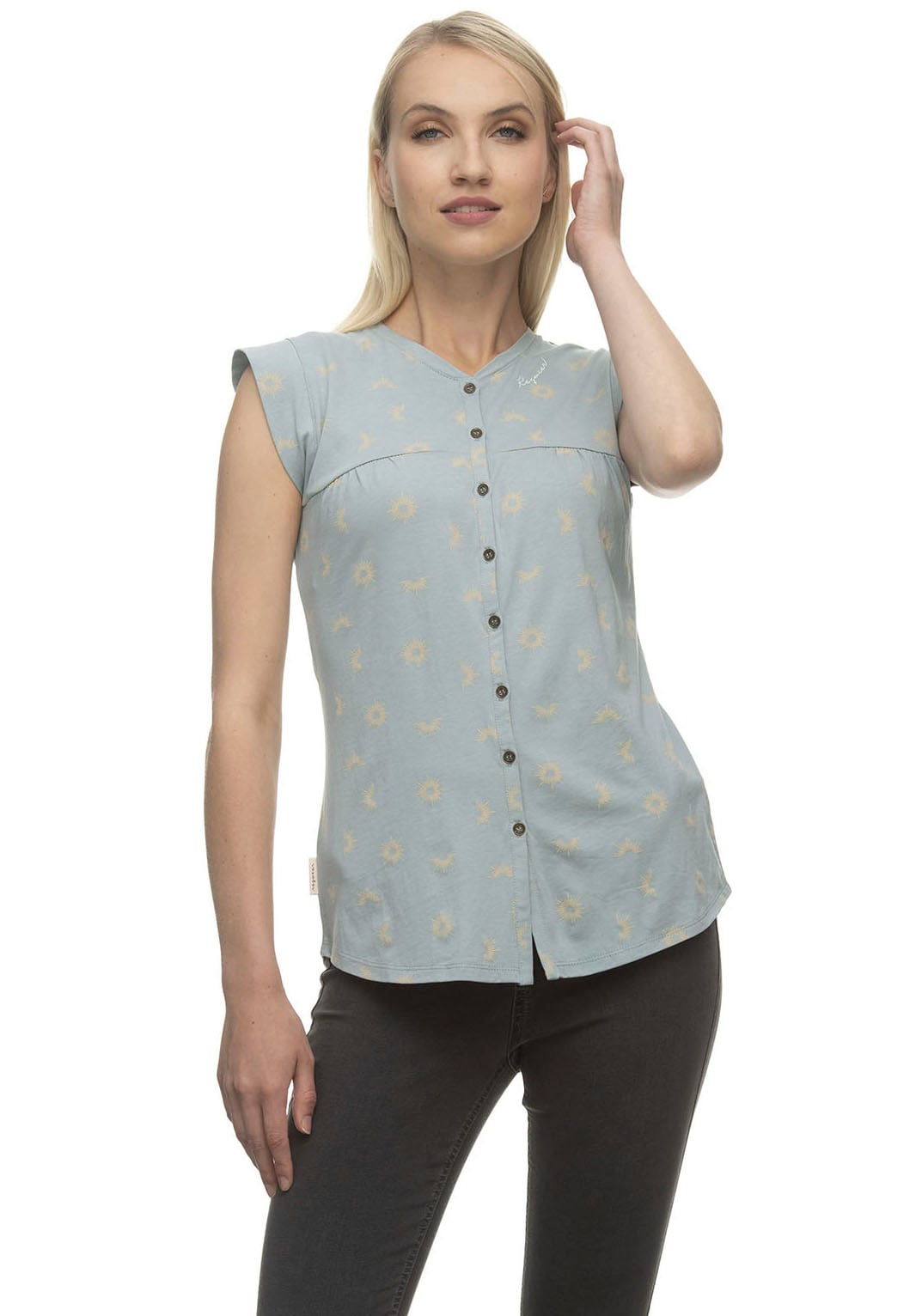 Ragwear Kurzarmshirt »ZOFKA ORGANIC«, in BAUR kaufen stylischem für | Allover-Sunshine-Print