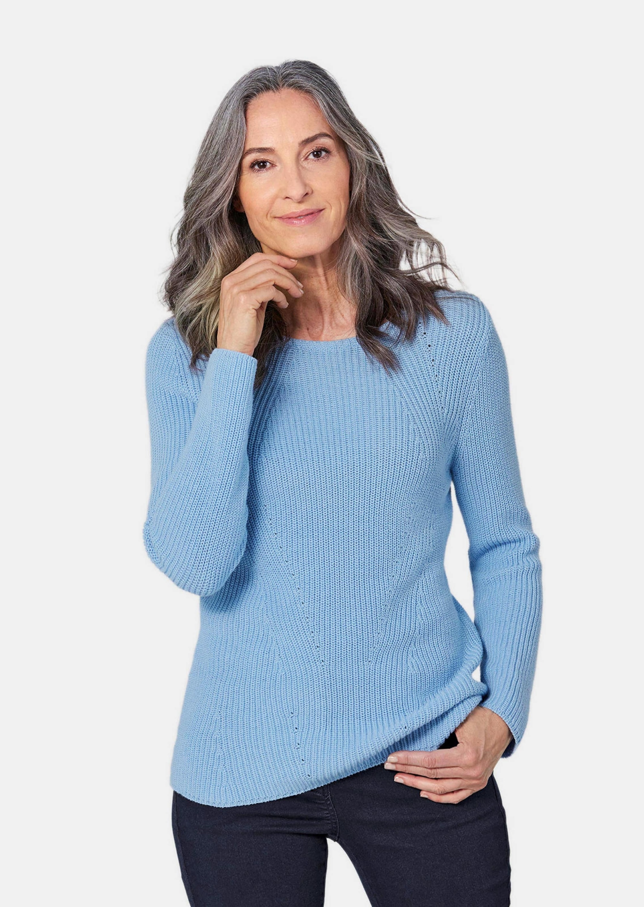 GOLDNER Strickpullover "Kurzgröße Figurschmeichelnder Baumwoll-Pullover" Oh günstig online kaufen