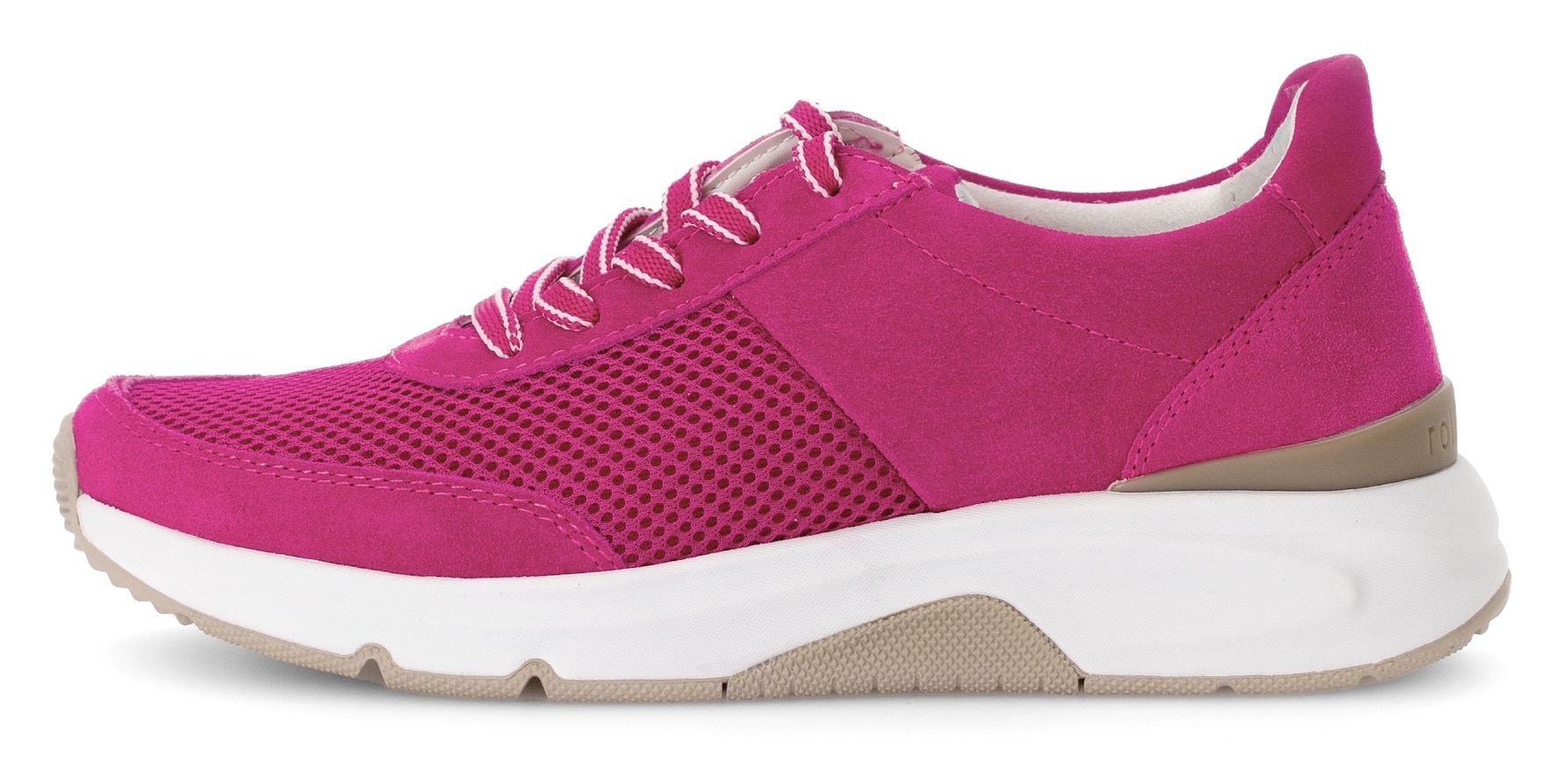 Gabor Rollingsoft Keilsneaker, Freizeitschuh, Halbschuh, Schnürschuh, Logoschriftzug an der Ferse