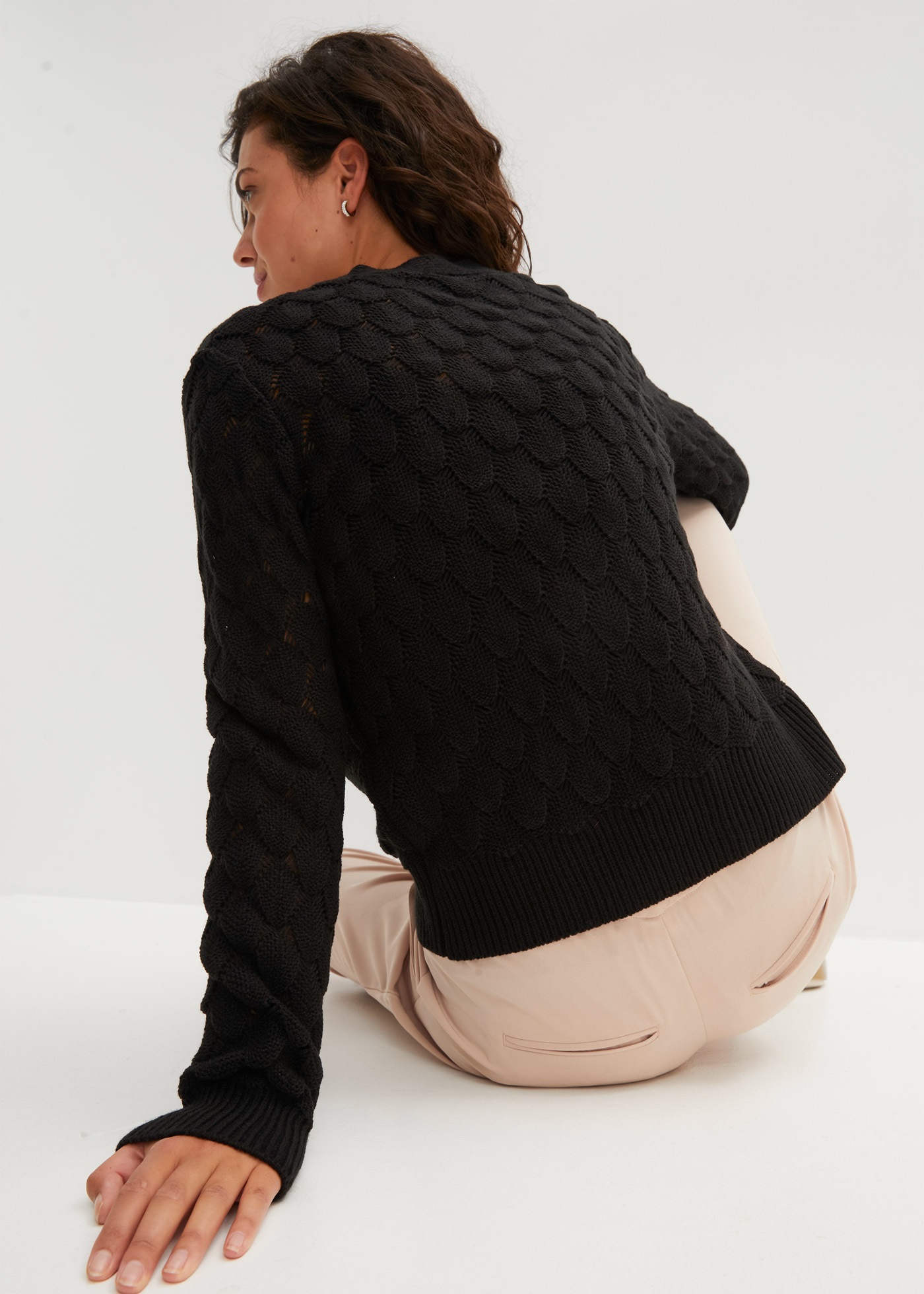 bonprix Ajourstrickjacke "Ajour-Strickjacke" Ajour-Strickjacke günstig online kaufen