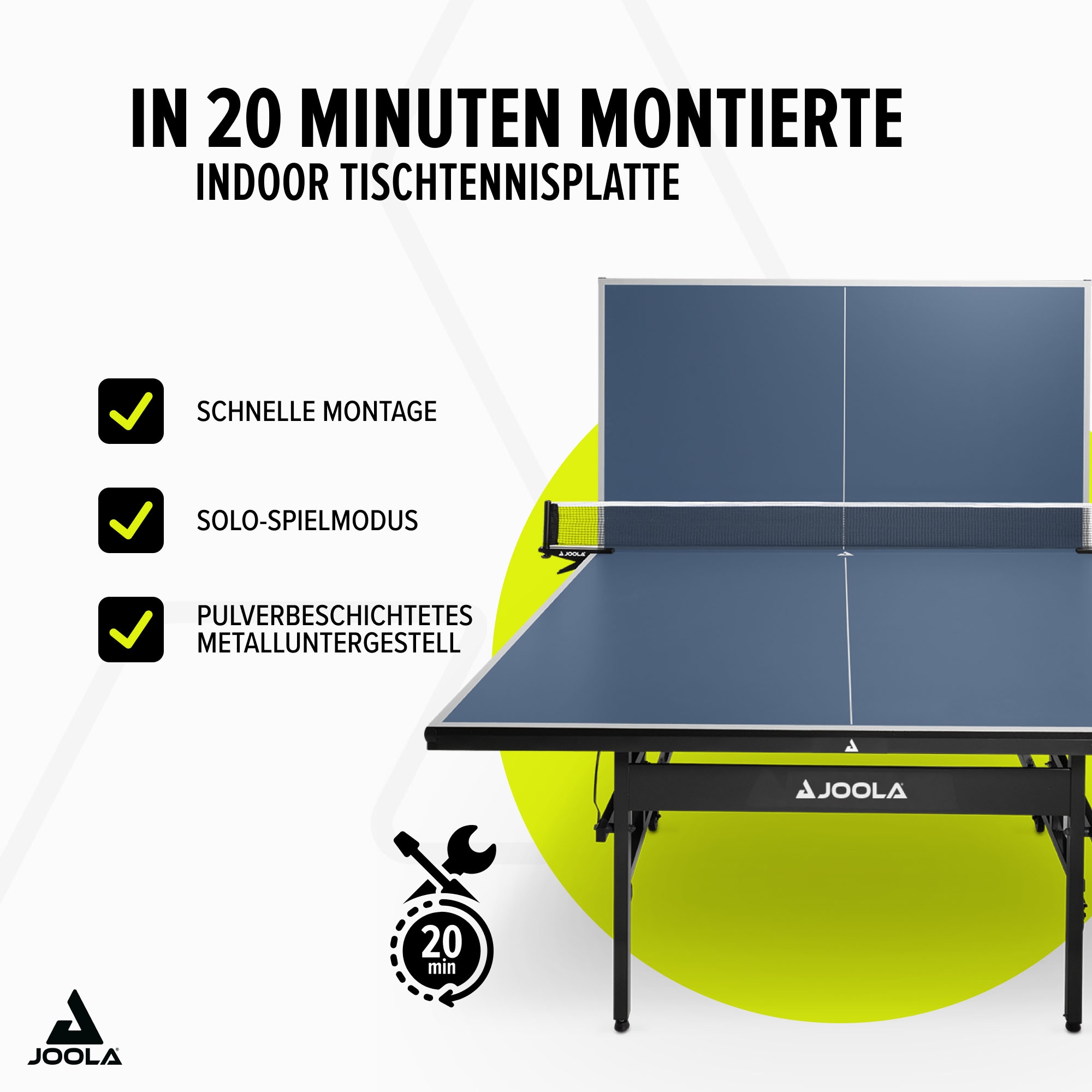 Joola Tischtennisplatte »Inside 15« Indoor Tischtennistisch - klappbares Untergestell, inkl. Netz
