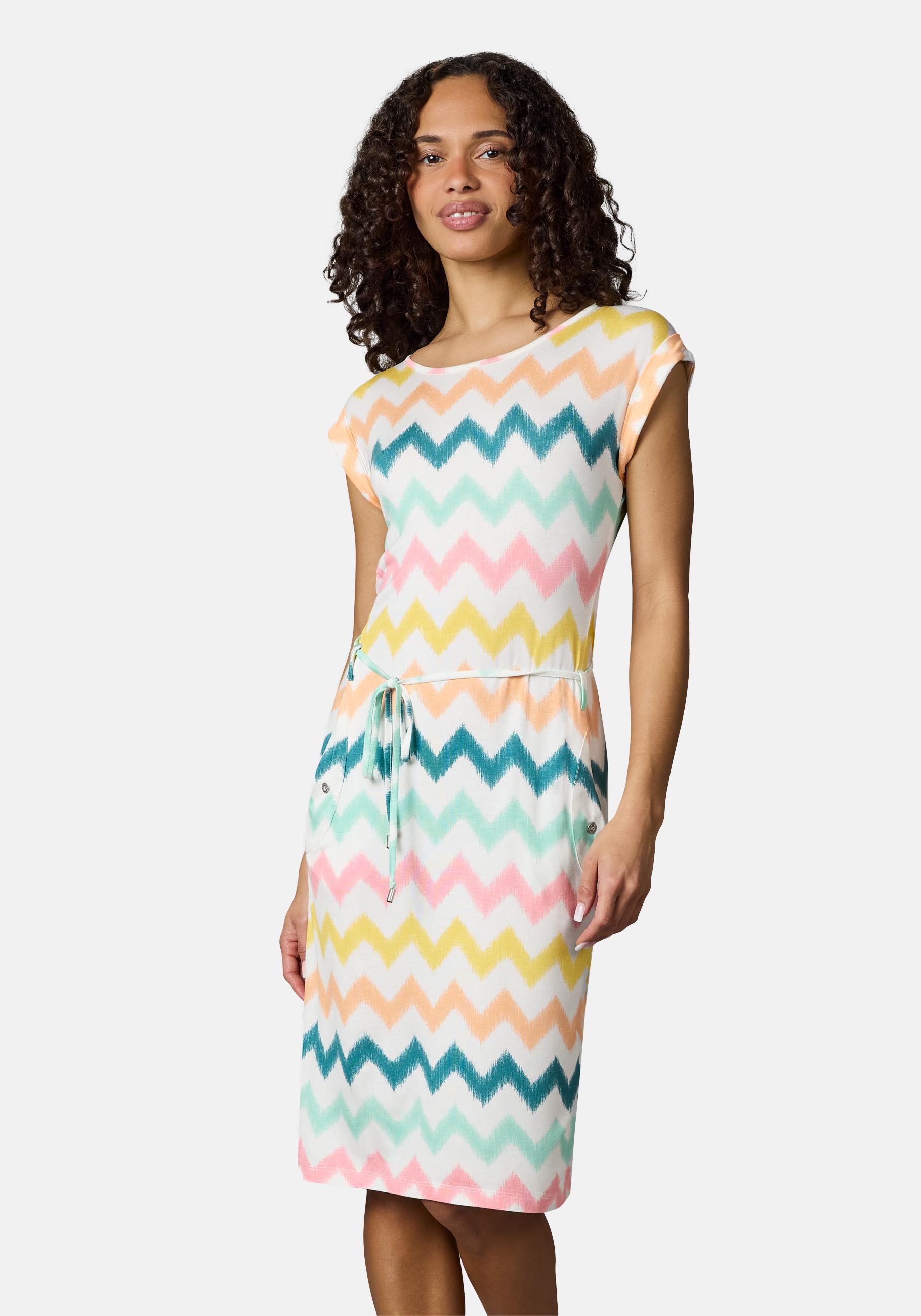 Ragwear Sommerkleid "Taggien Print" Eingrifftaschen Leichtes, bequemes Midikleid mit Muster