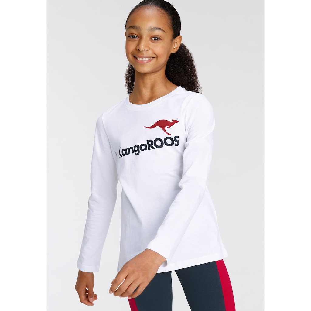 KangaROOS Langarmshirt »Basic Logo«