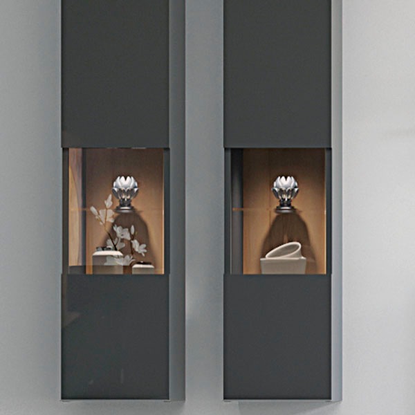 PLACES OF STYLE Glasvitrine "Onyx" hochwertig UV lackiert, mit Soft-Close-F günstig online kaufen