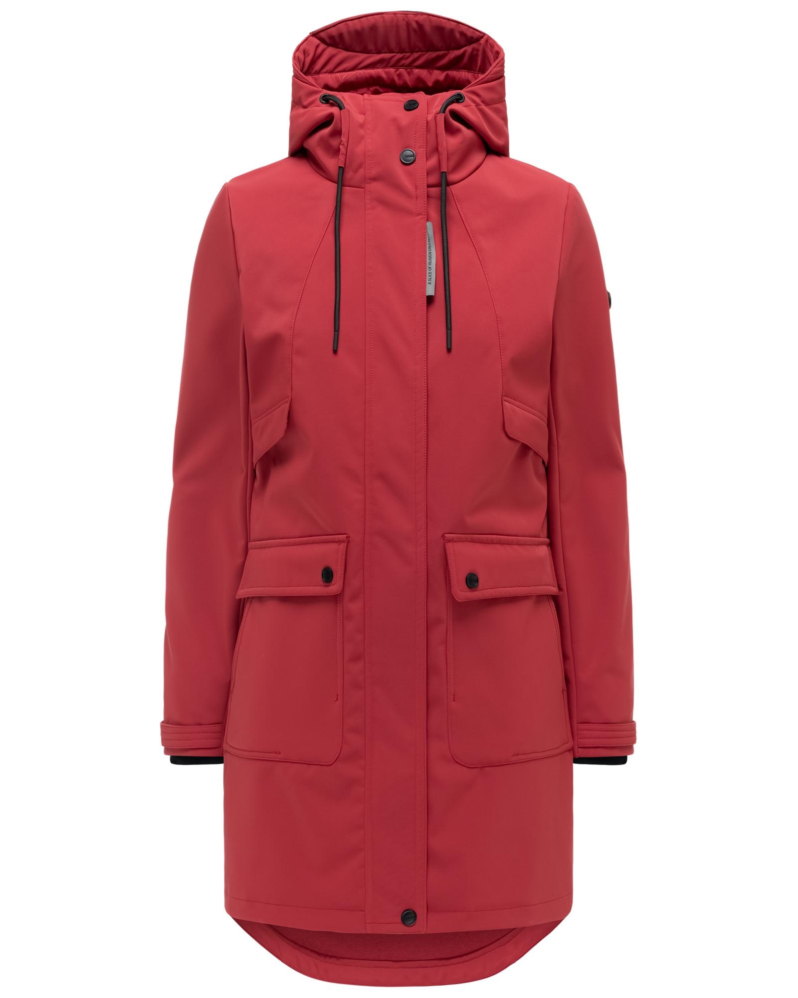 Kurzmantel NAVAHOO "Morgennebel 14", Damen, Gr. L (40), rot, Obermaterial: 100% Polyester; Innenfutter: 62% Polyester, 33% Baumwolle, 5% Elasthan; Ärmelfutter: 100% Polyester, tailliert ca. Mitte Oberschenkel, hoch geschlossener Ausschnitt, Ärmel ohne Ärm