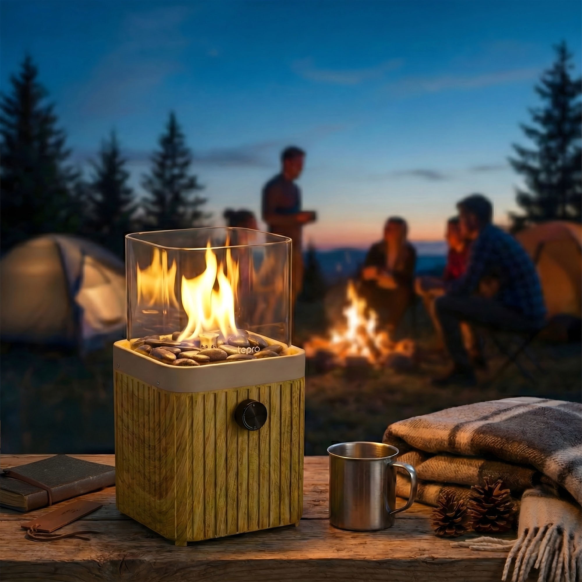 Tepro Feuerstelle »Tisch-Gasfeuerstelle mit Dekosteinen«