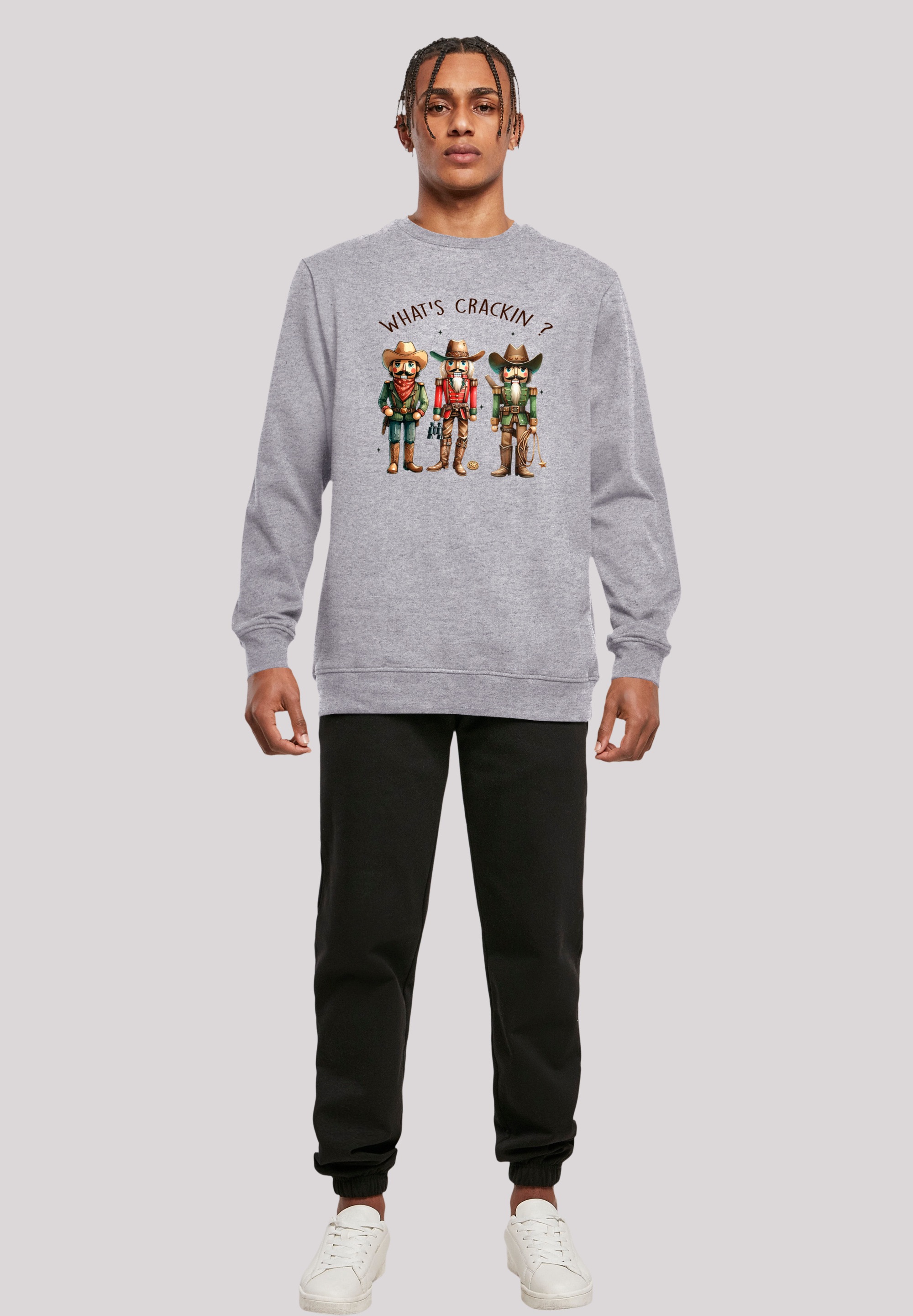 F4NT4STIC Sweatshirt »Whats Crackin Nutcrackers Cowboys Cute Weihnacht«, Premium Qualität, Christmas Collection
